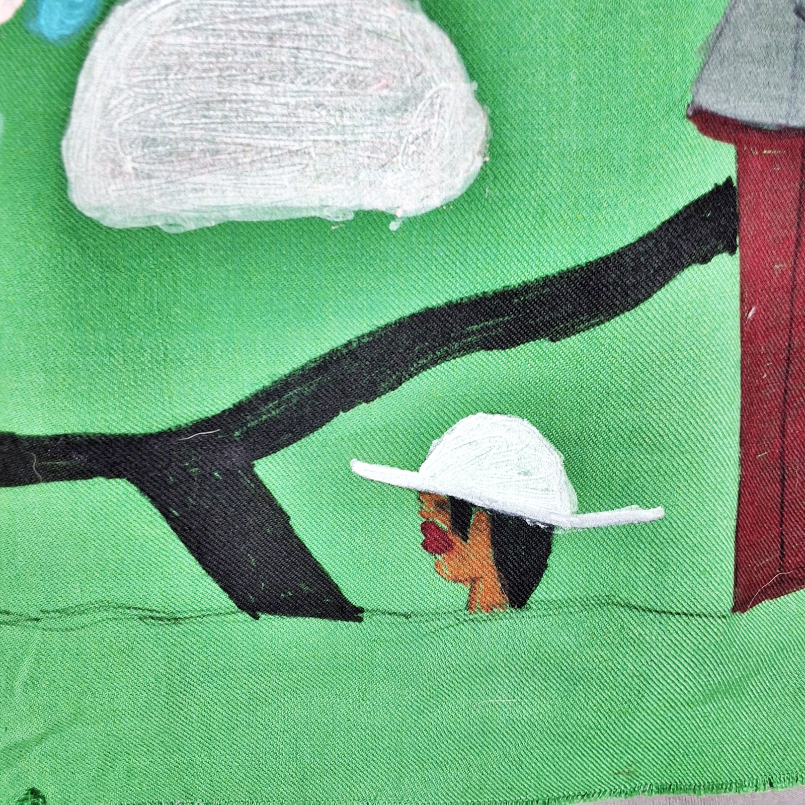 Folk Artist Floretta Emma Warfel Hand Painted Textiles - Farmyard