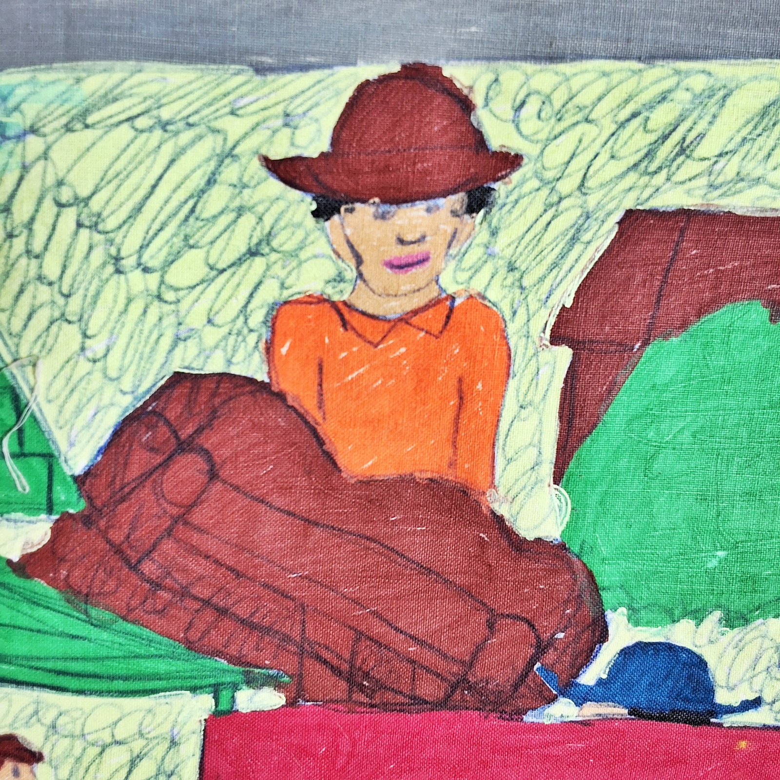 Folk Artist Floretta Emma Warfel Hand Painted Textiles - Moving Day