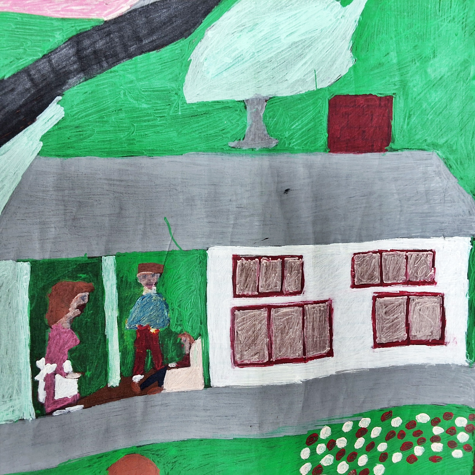 Folk Artist Floretta Emma Warfel Hand Painted Textiles - Family