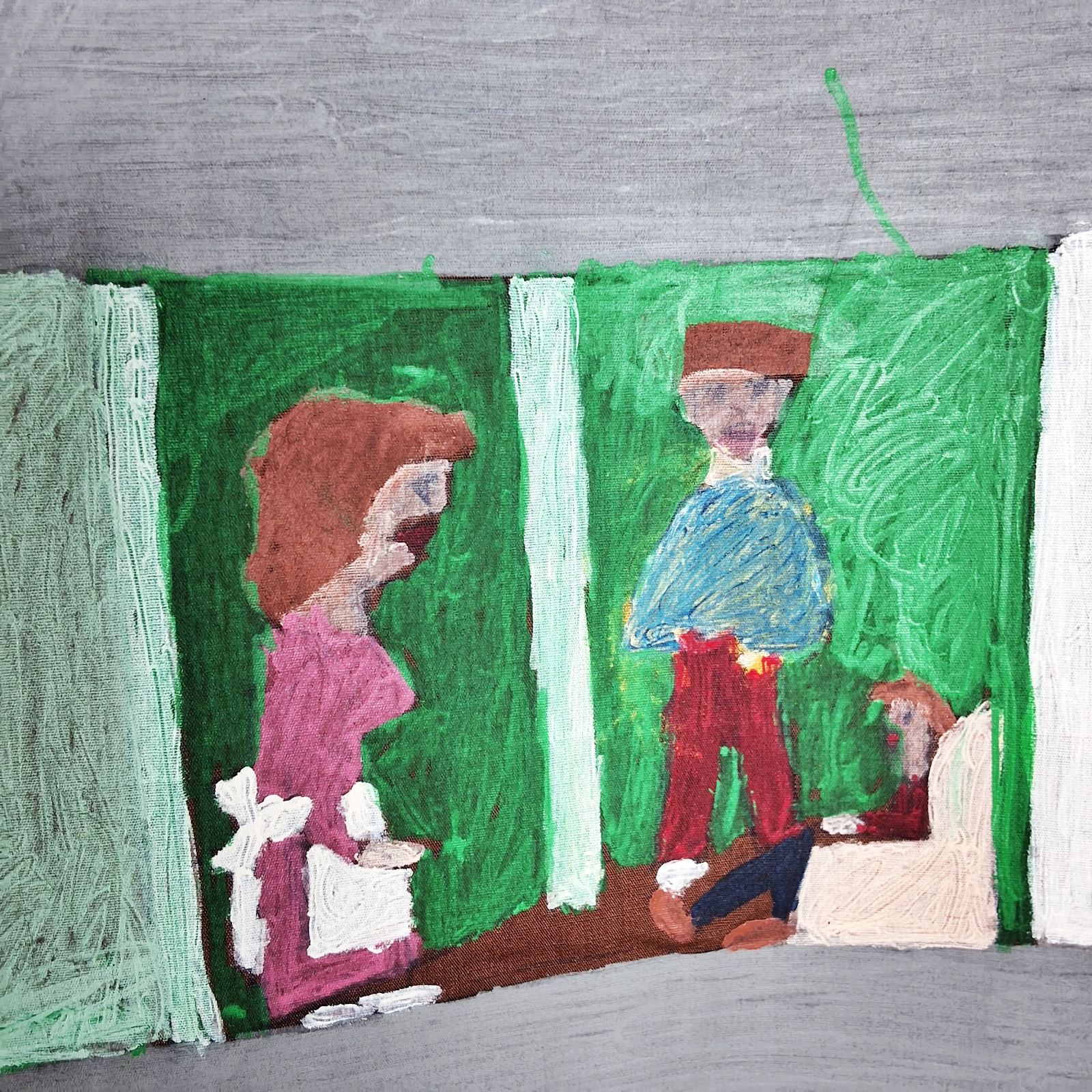 Folk Artist Floretta Emma Warfel Hand Painted Textiles - Family