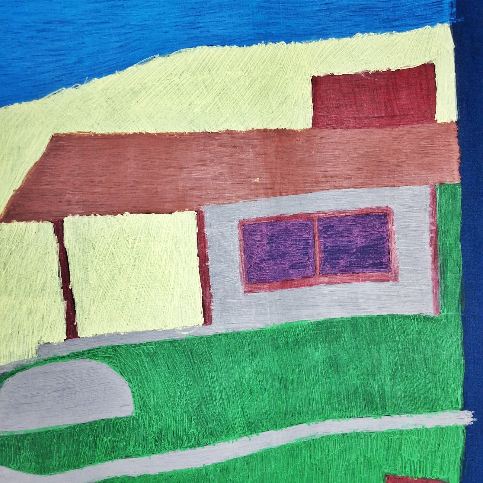 Folk Artist Floretta Emma Warfel Hand Painted Textiles - Houses