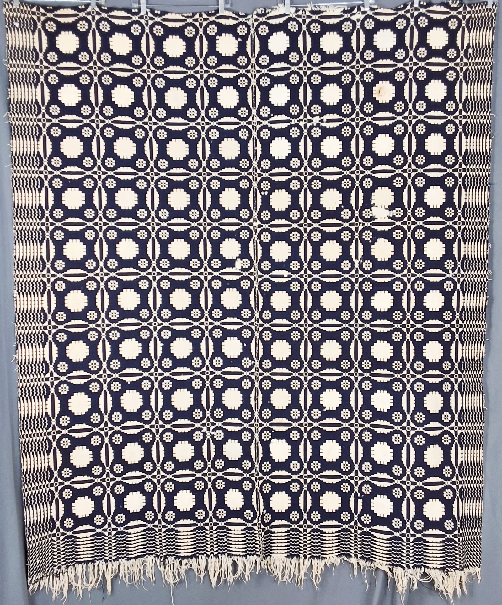 Antique Blue and White Coverlet