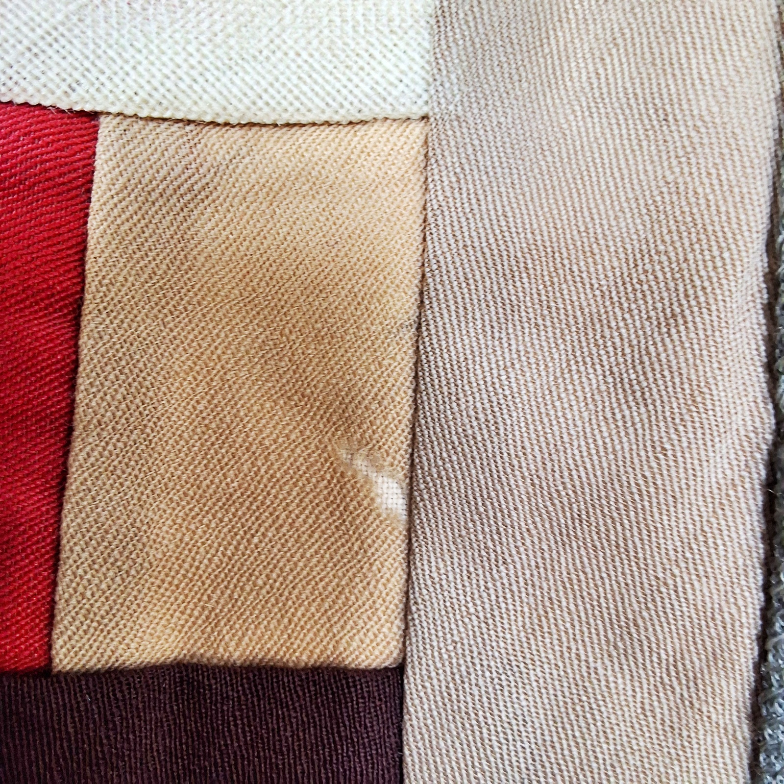 Antique c1880 Log Cabin Tied Comfort Quilt