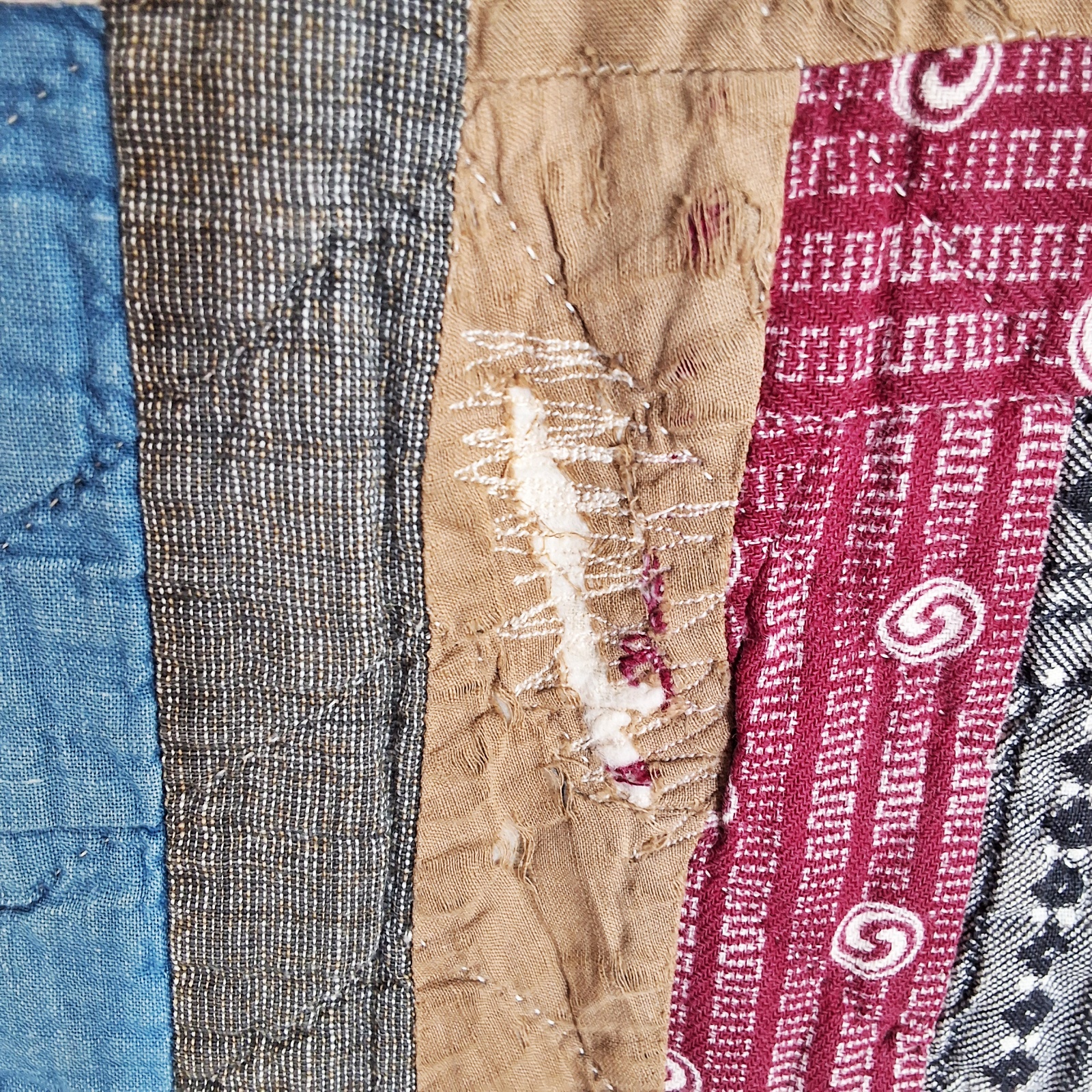 2 Vintage Log Cabin Quilts