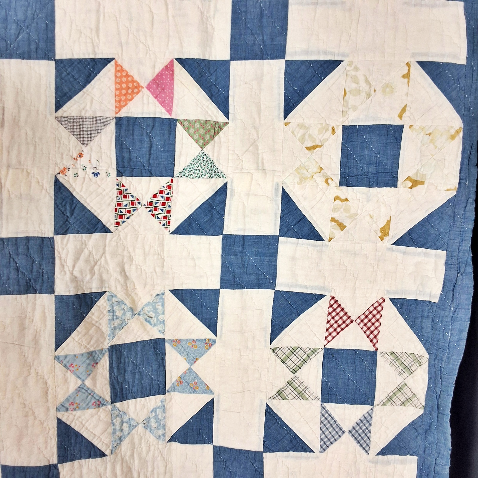 Antique c1910 The Four X Quilt
