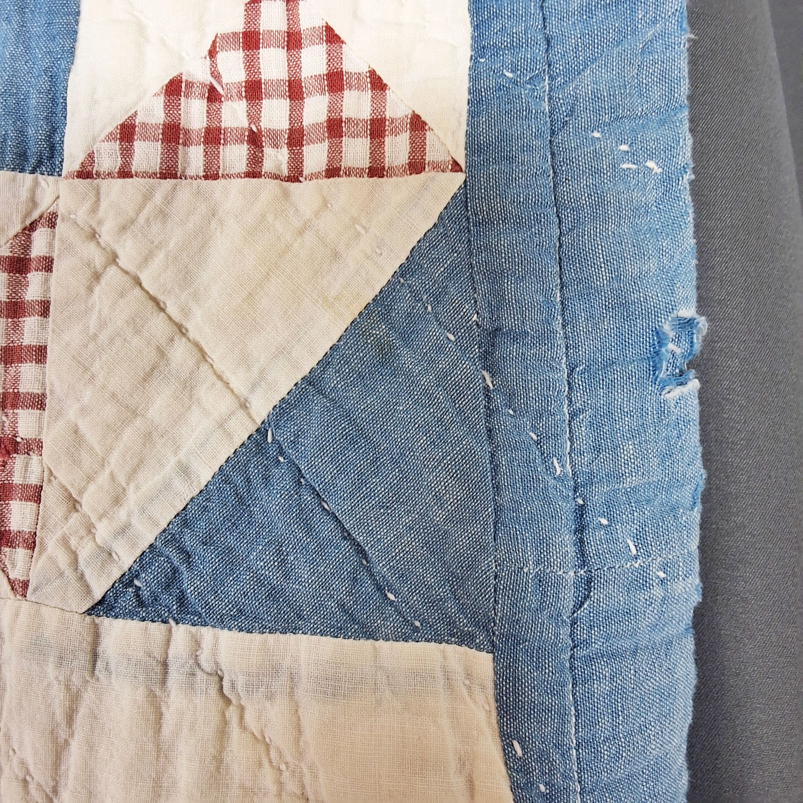 Antique c1910 The Four X Quilt