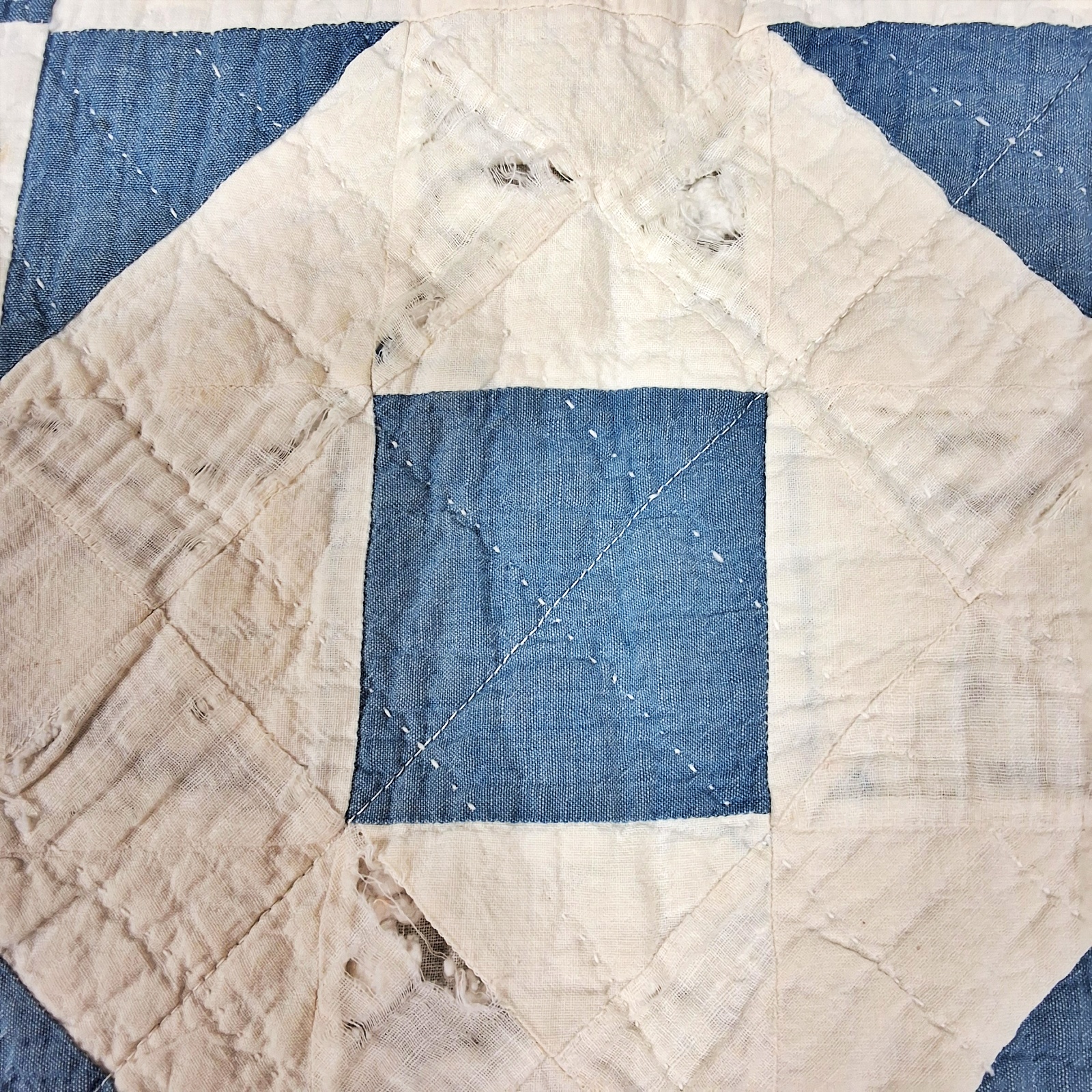 Antique c1910 The Four X Quilt