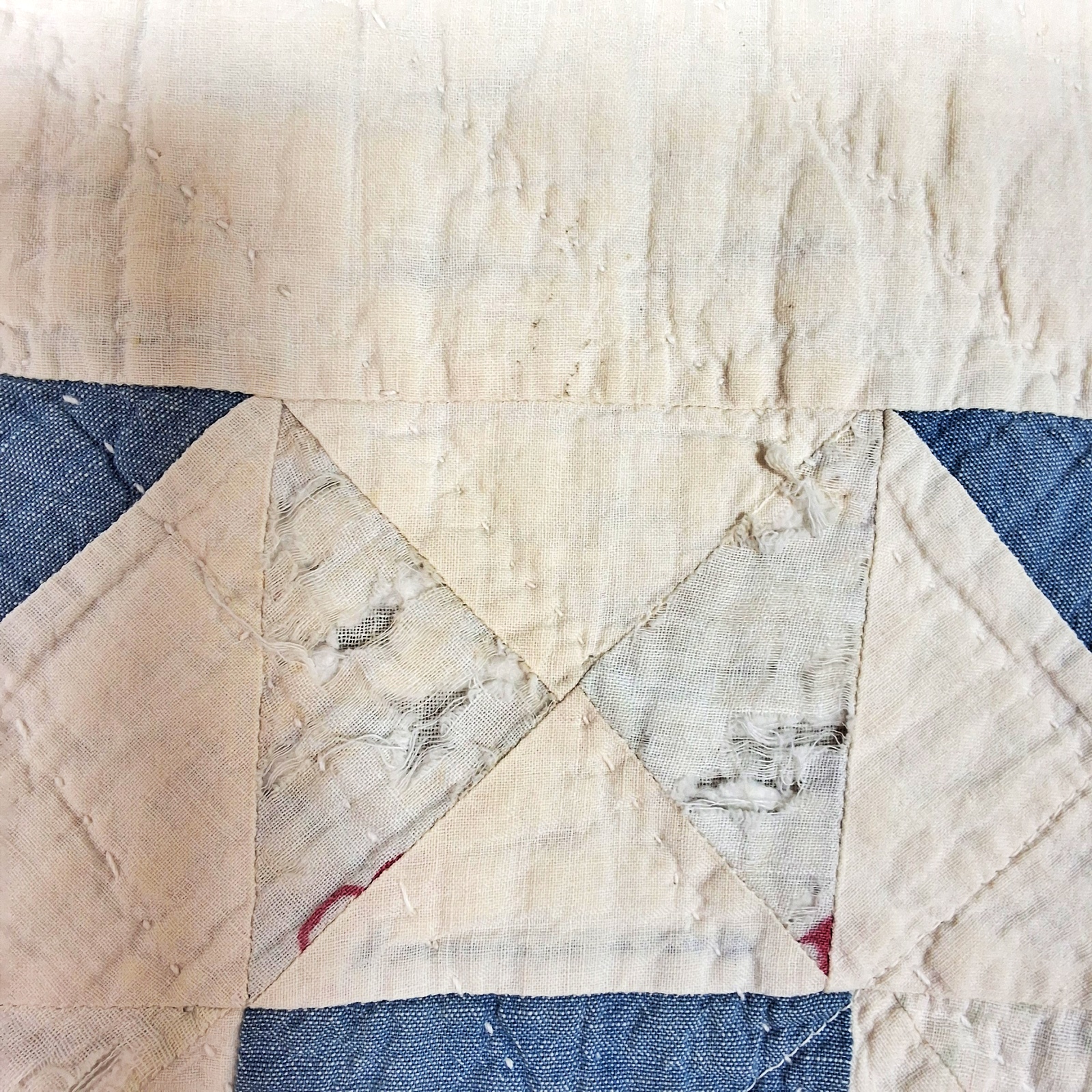 Antique c1910 The Four X Quilt