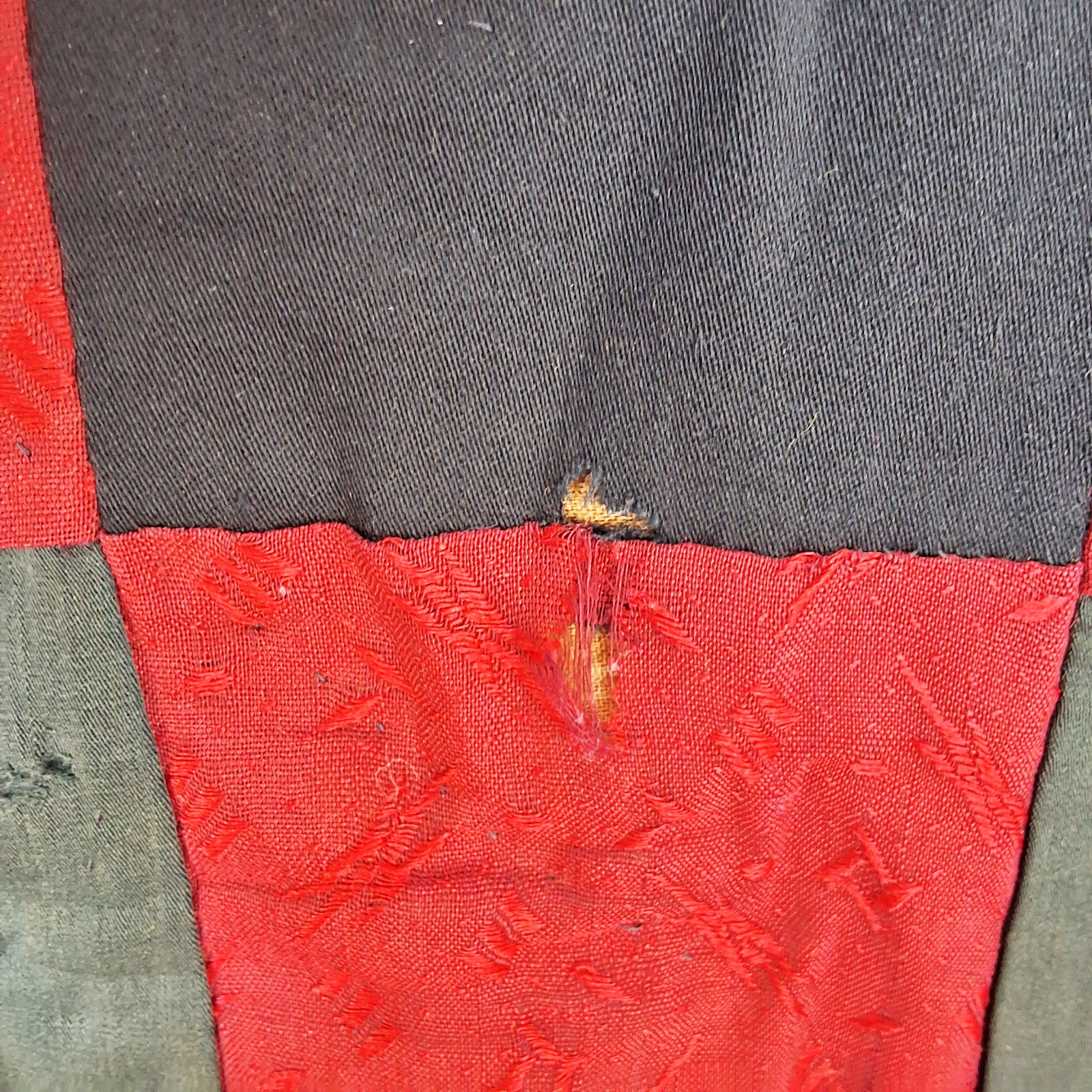 2 Antique 19th Century Quilt - 9 Patch, Courthouse Steps