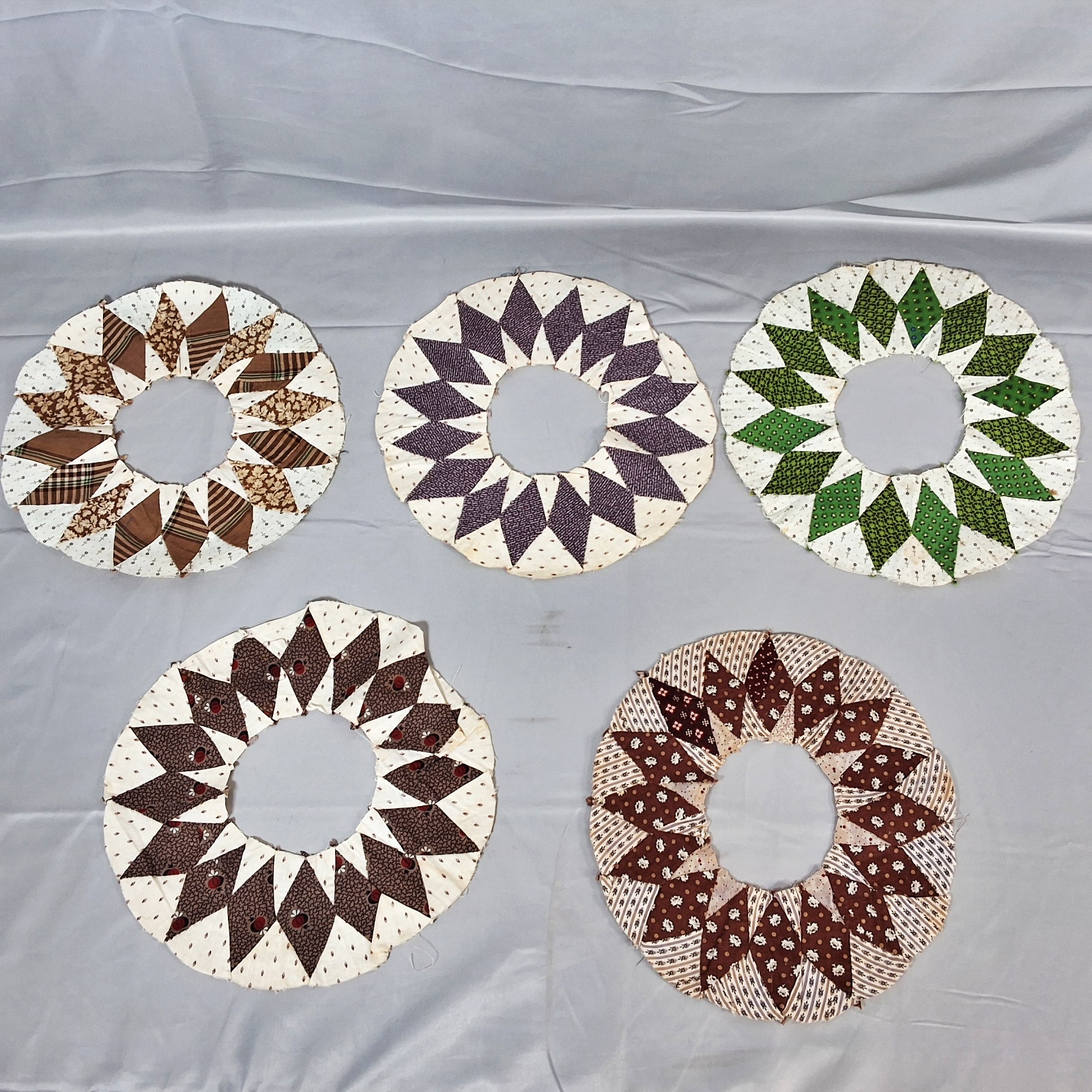 Antique Hexagon and Circle Quilt Blocks