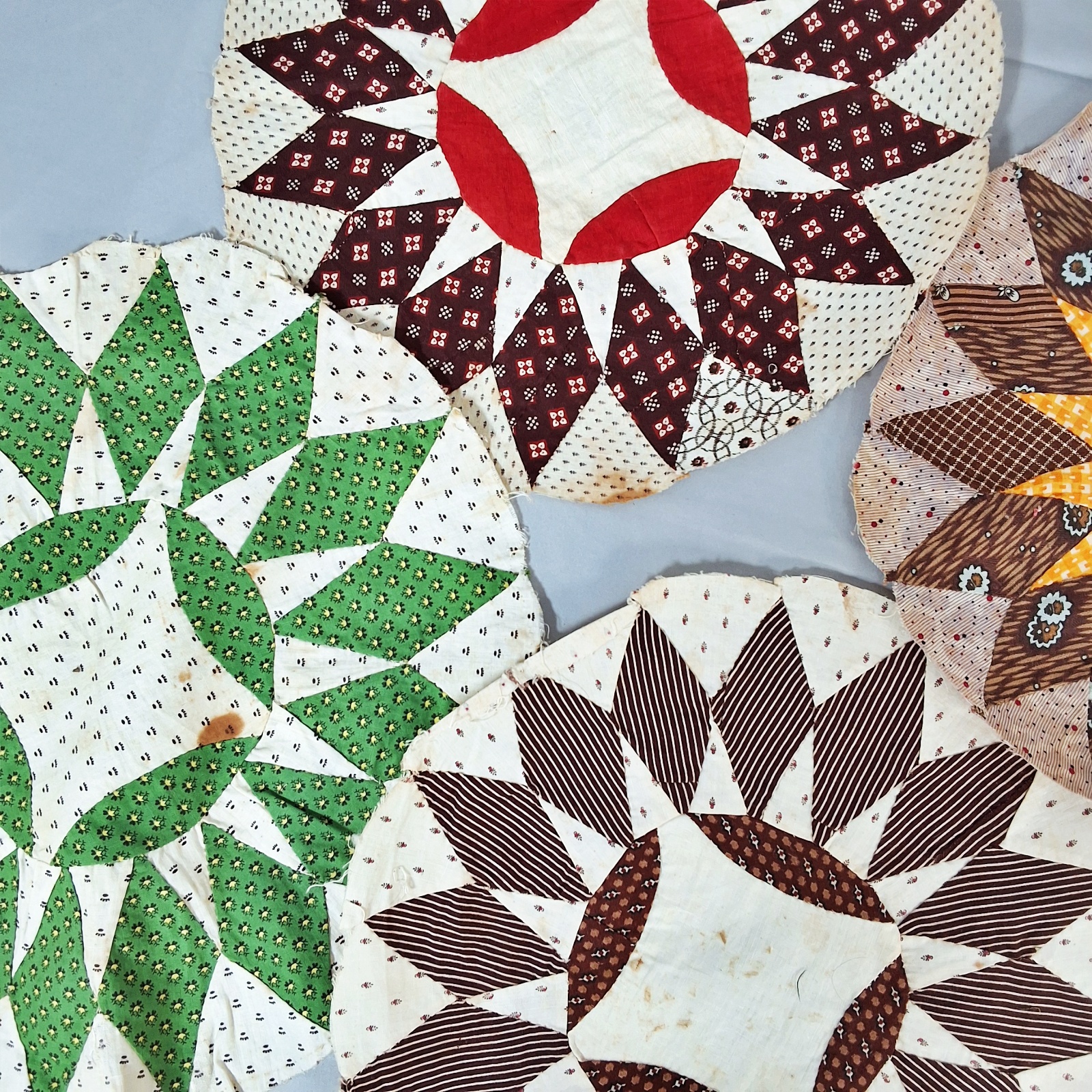 Antique Hexagon and Circle Quilt Blocks
