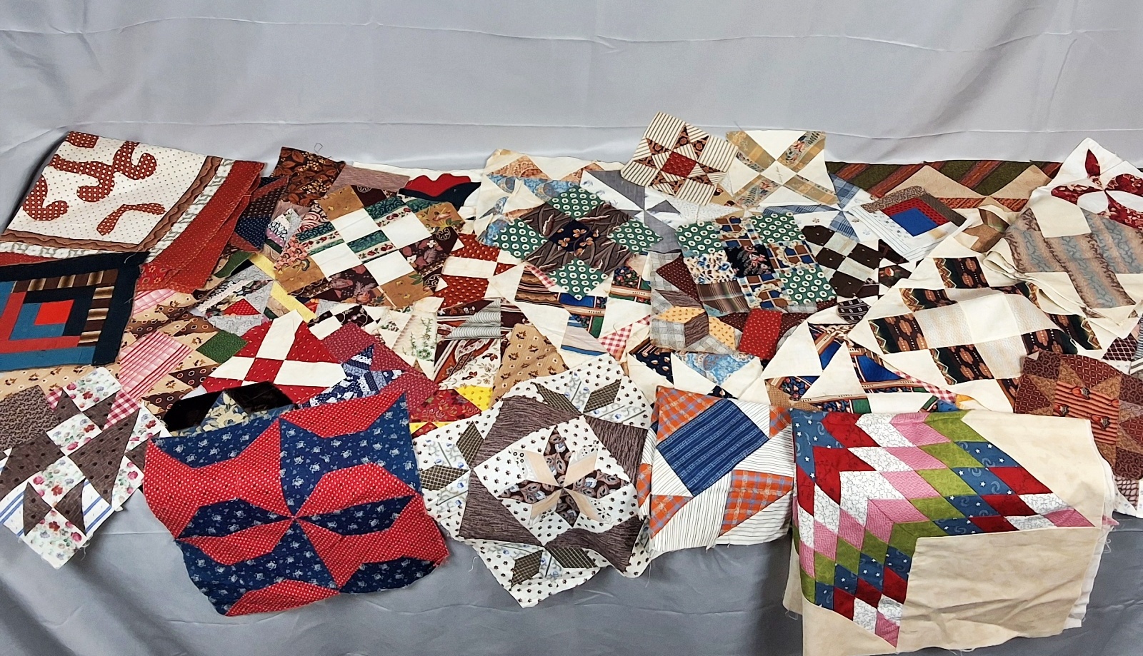 52 Antique Quilt Blocks - Various Sizes