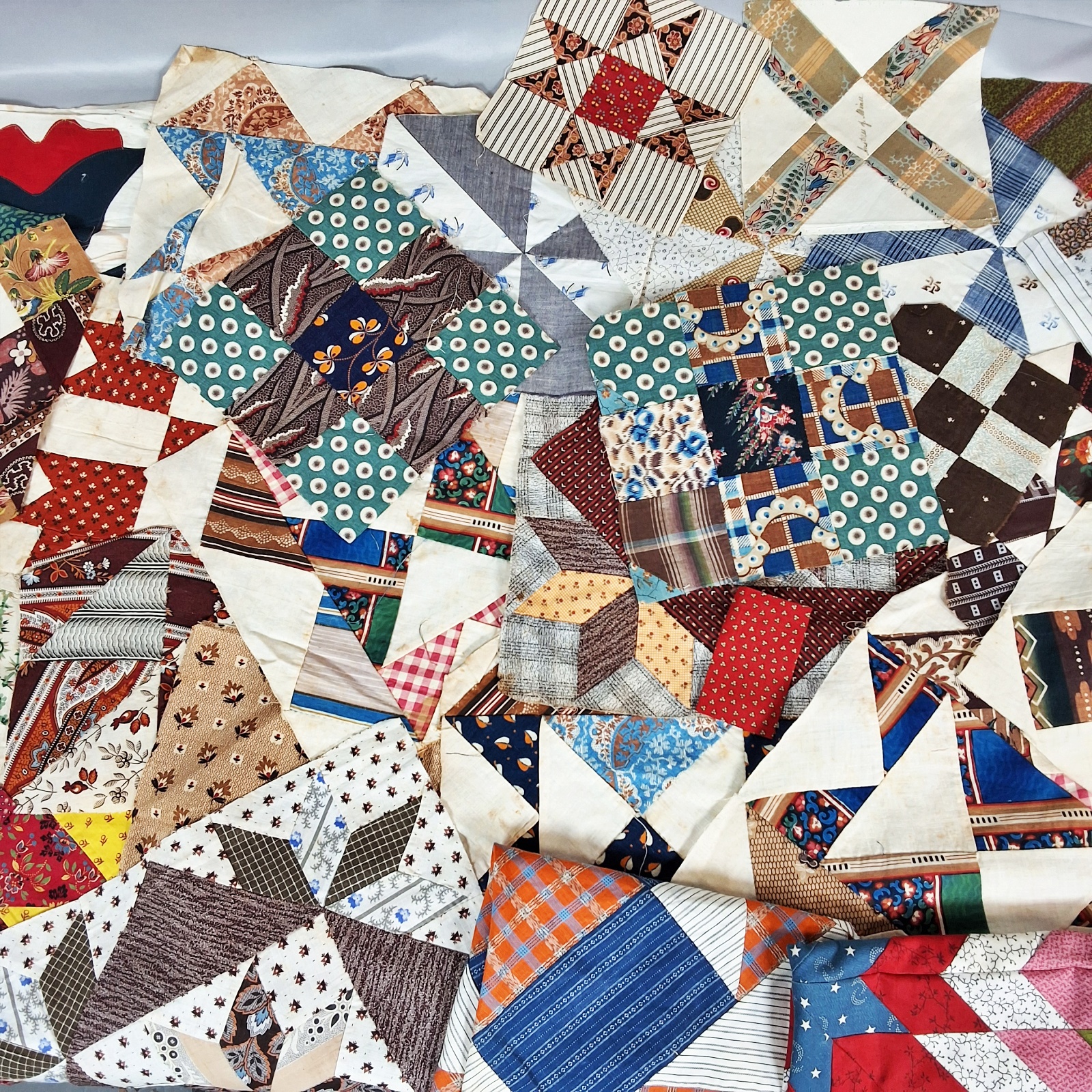 52 Antique Quilt Blocks - Various Sizes