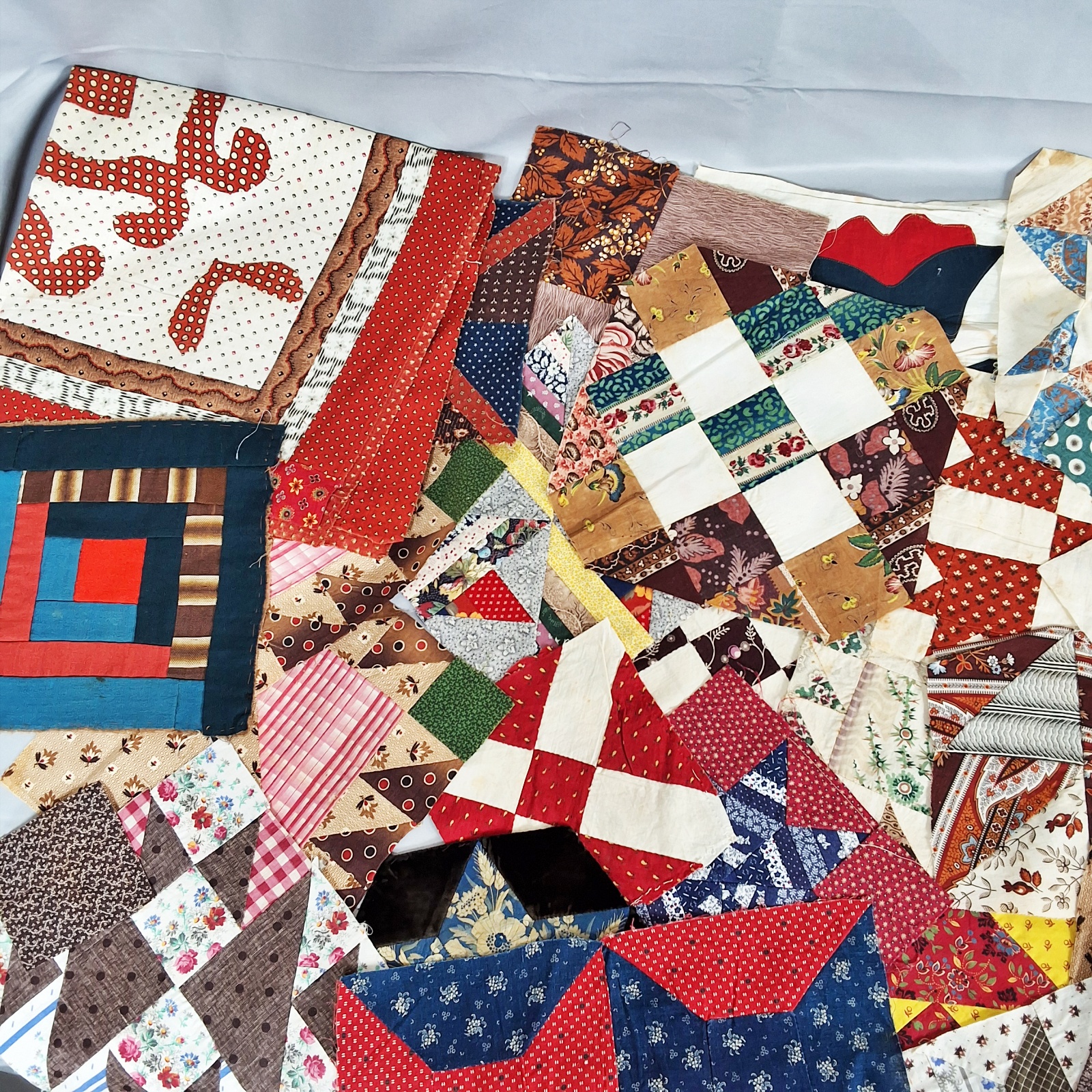 52 Antique Quilt Blocks - Various Sizes