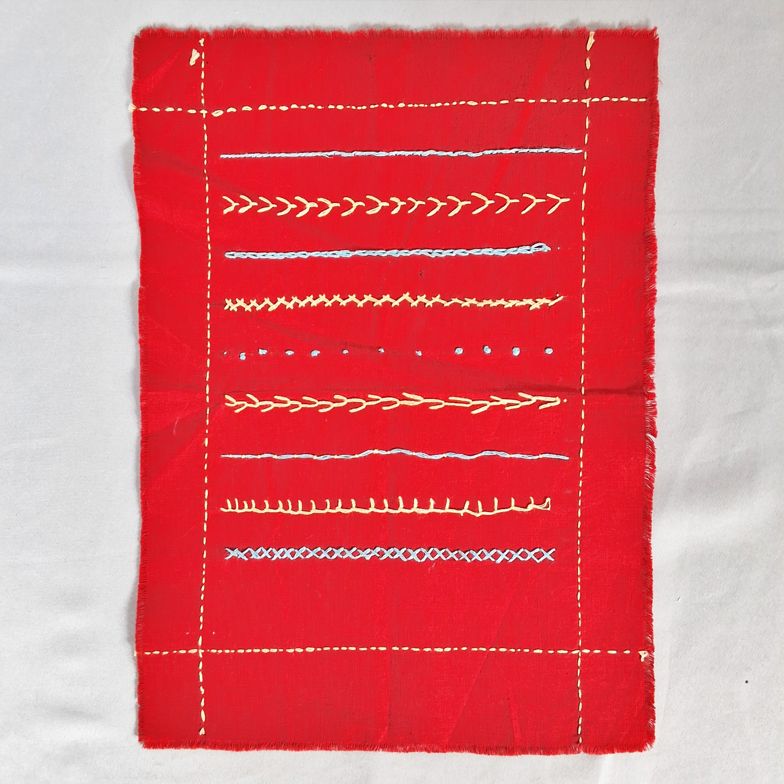 4 Antique Quilted Fragments