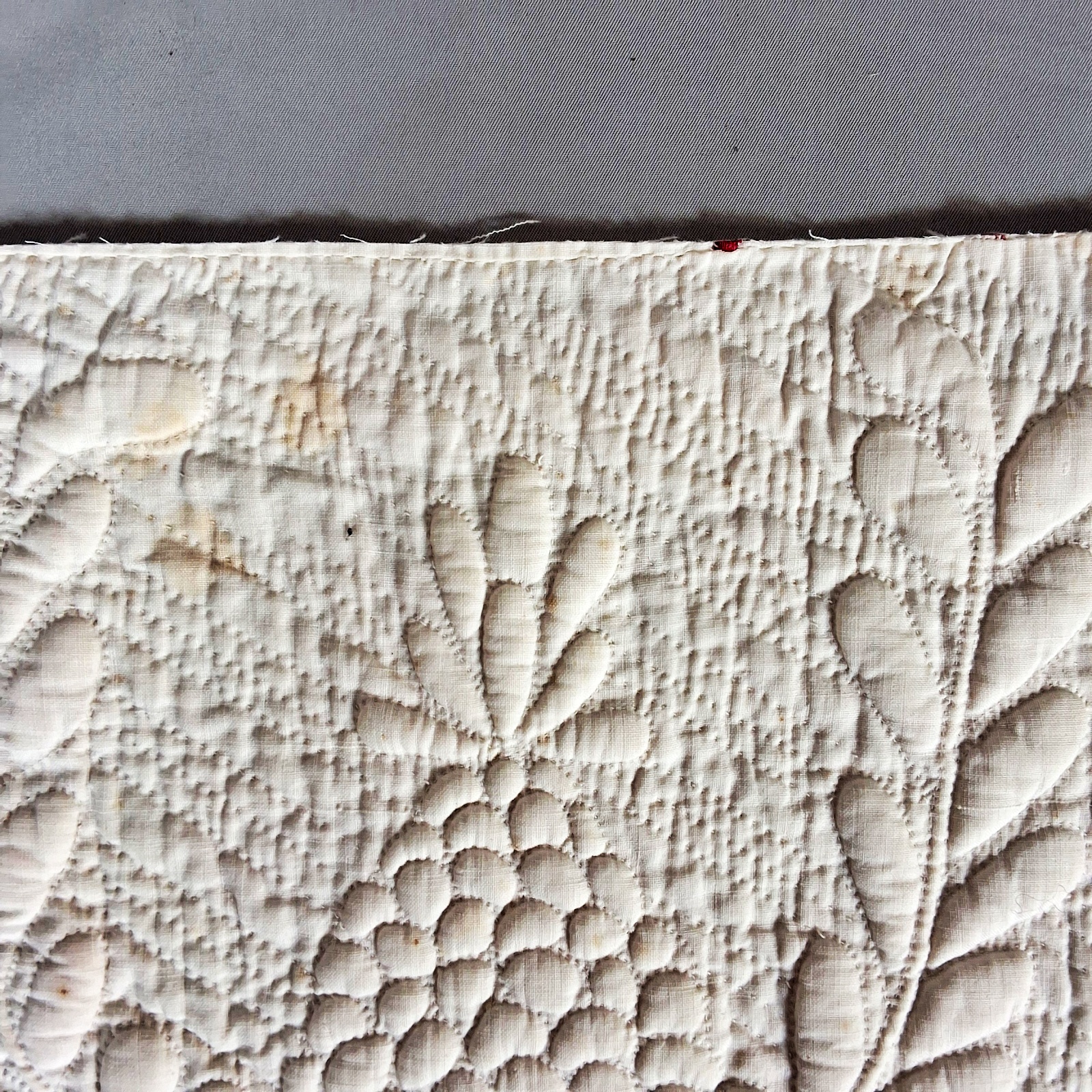 4 Antique Quilted Fragments