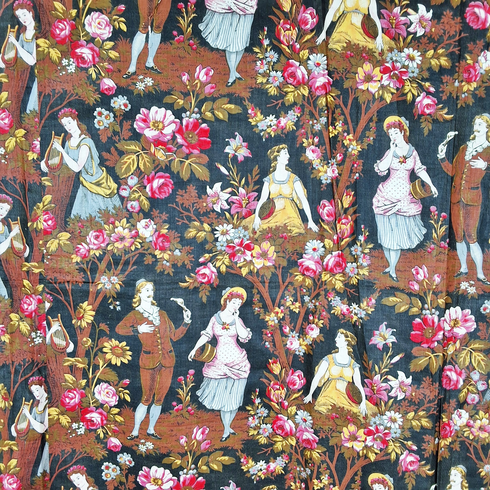 Antique Scenes Galantes Textile