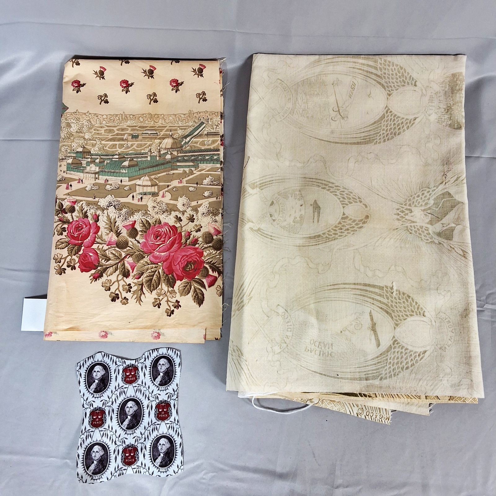 3 Antique Commemorative Textiles