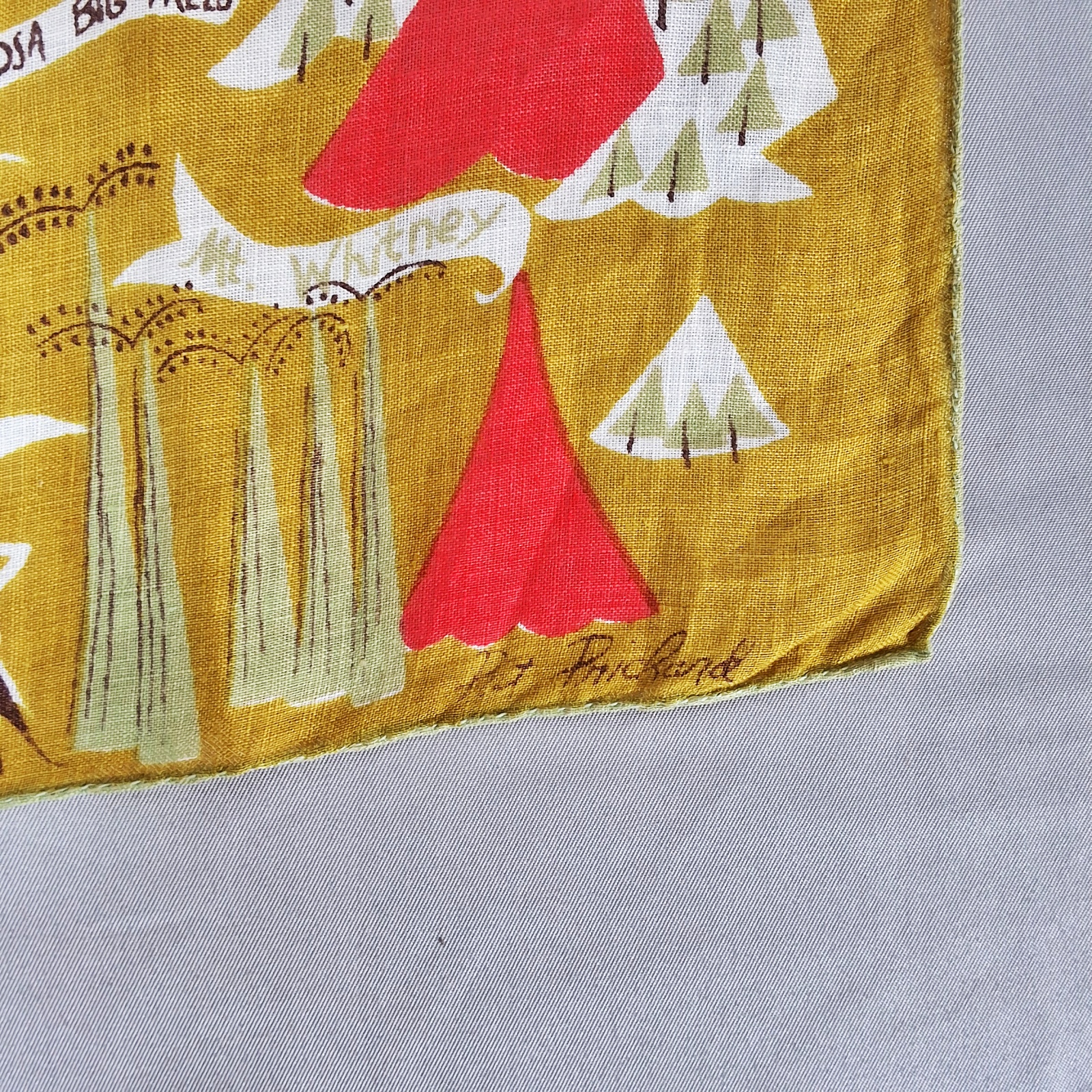 3 Vintage Conversational Scarves