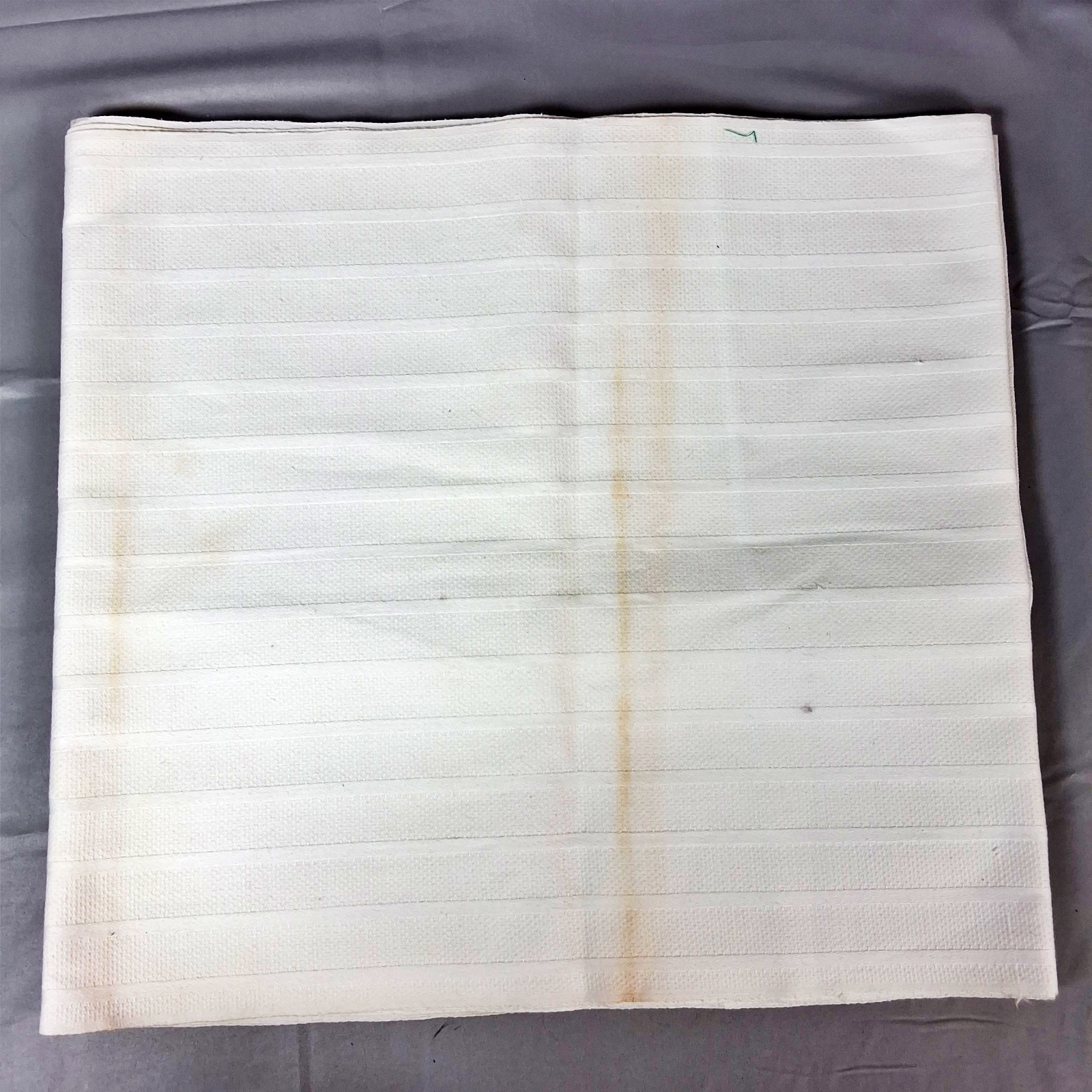 2 Vintage White Toweling Fabrics - Yardage