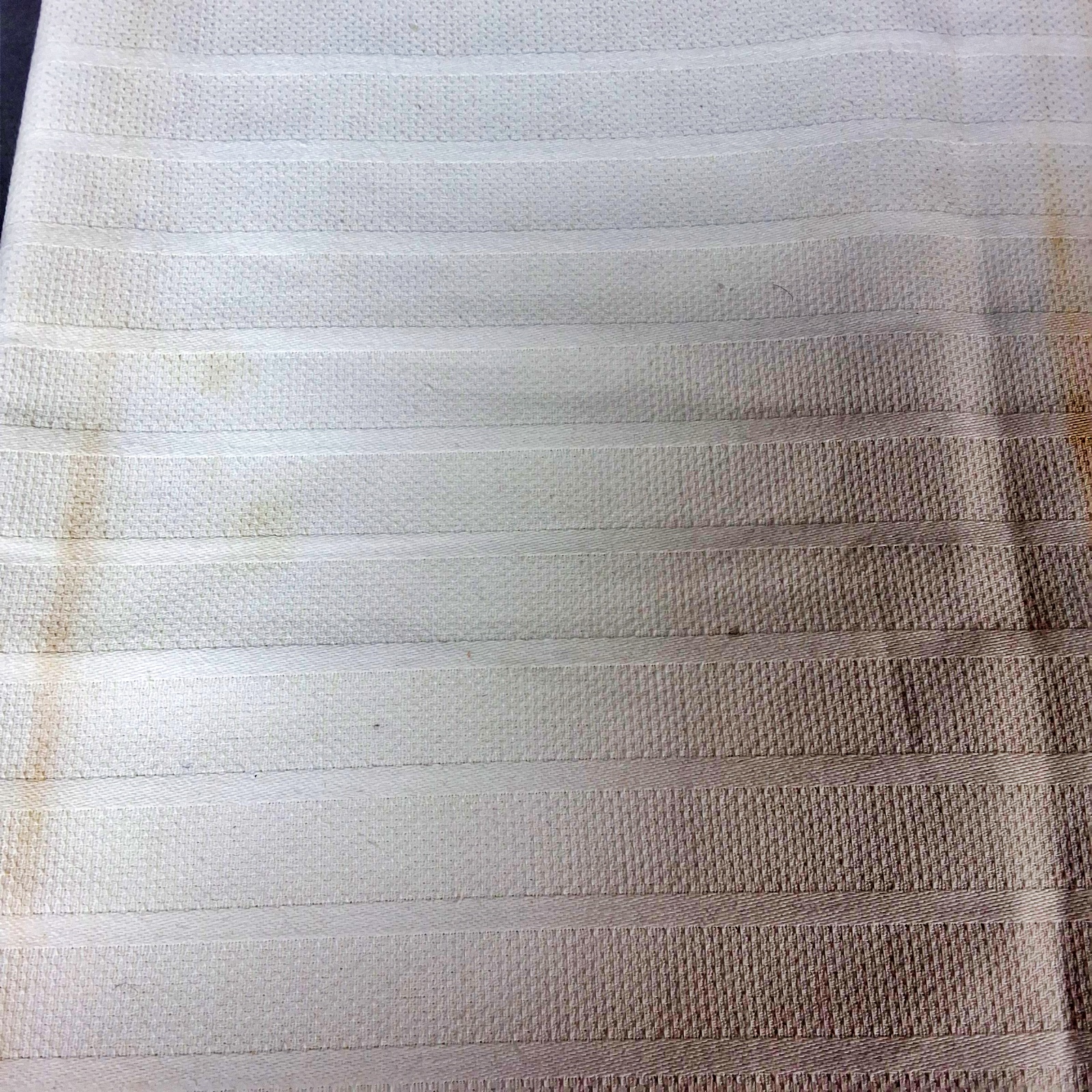 2 Vintage White Toweling Fabrics - Yardage