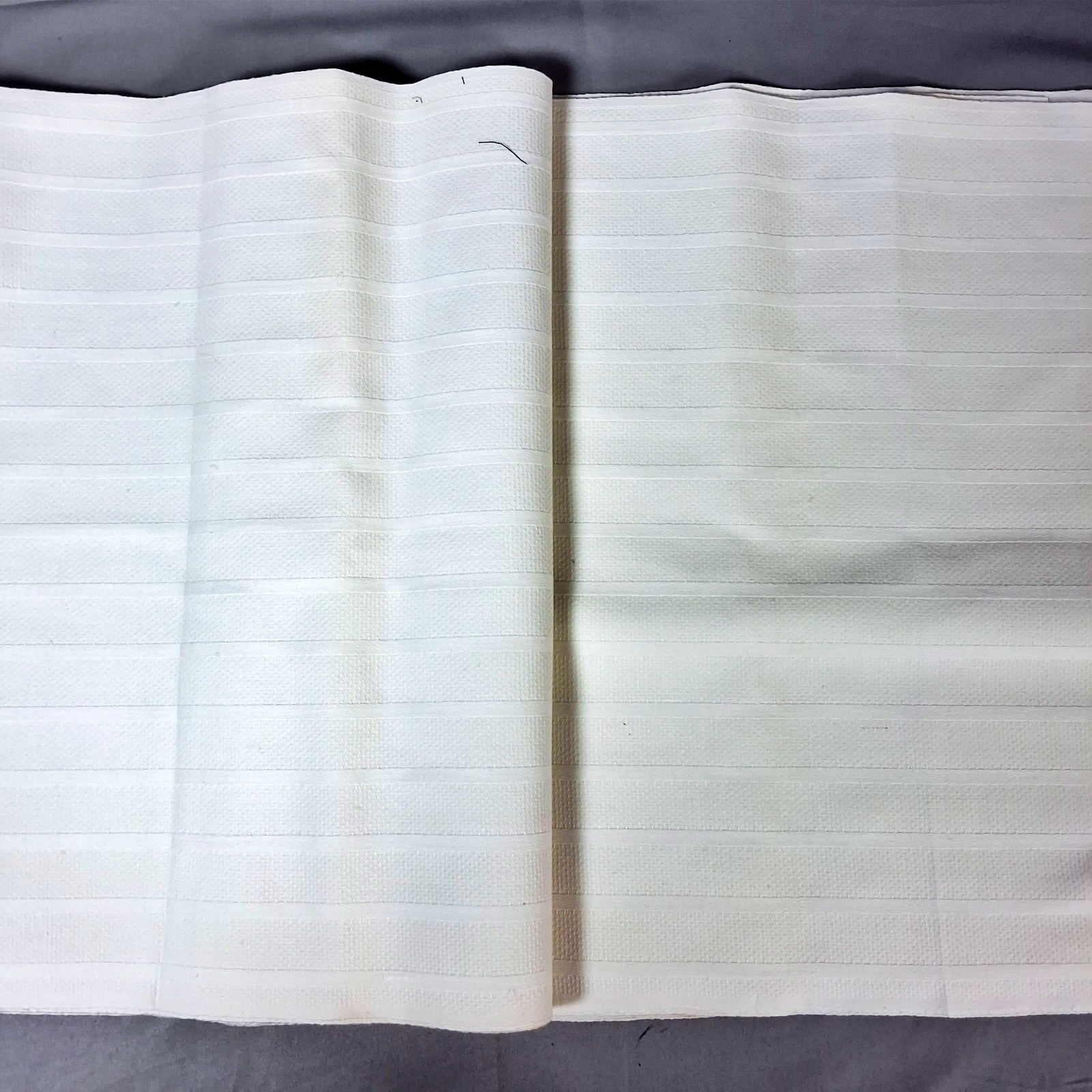 2 Vintage White Toweling Fabrics - Yardage