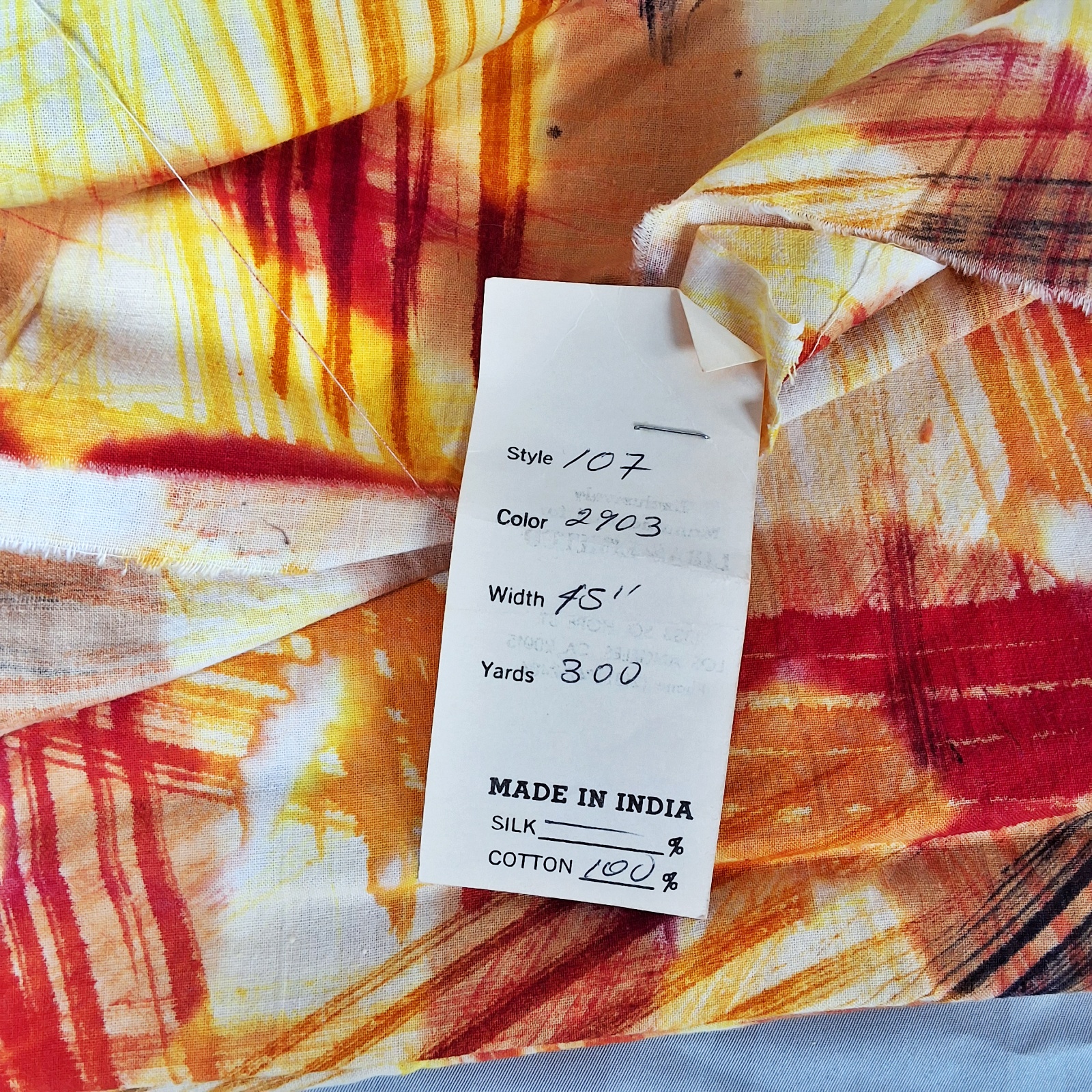 3 Hand Dyed Cotton Fabrics from India