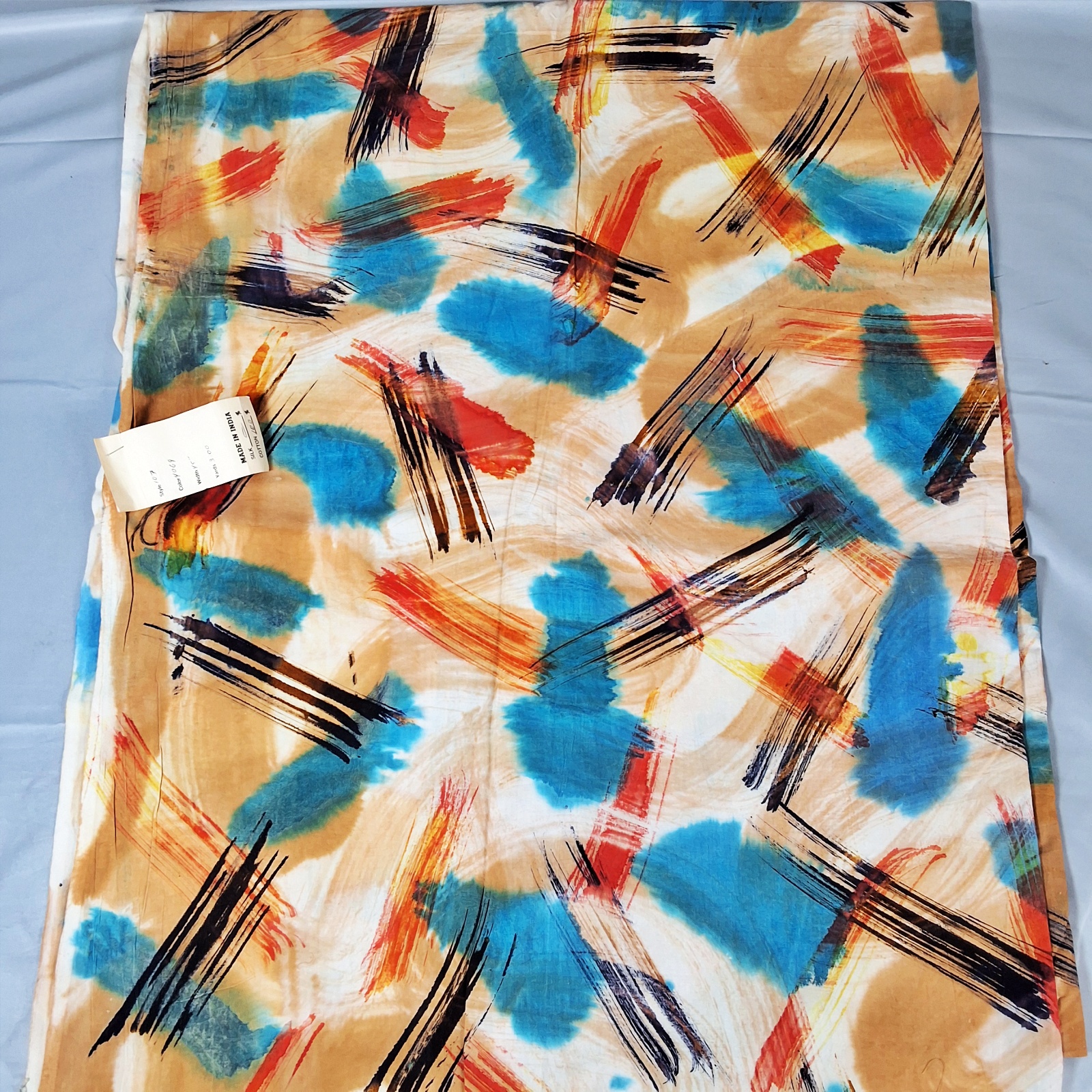 5 Hand Dyed Cotton Fabrics from India