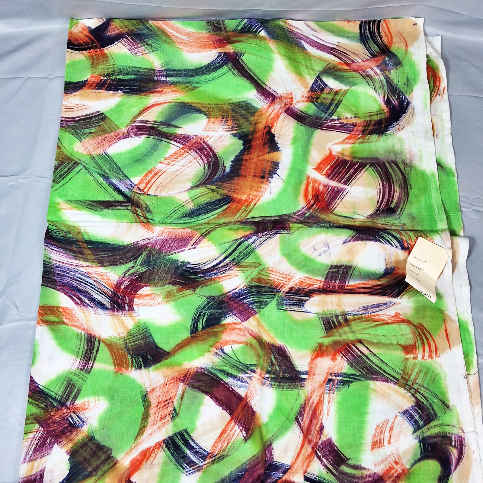 2 Hand Dyed Cotton Fabrics from India