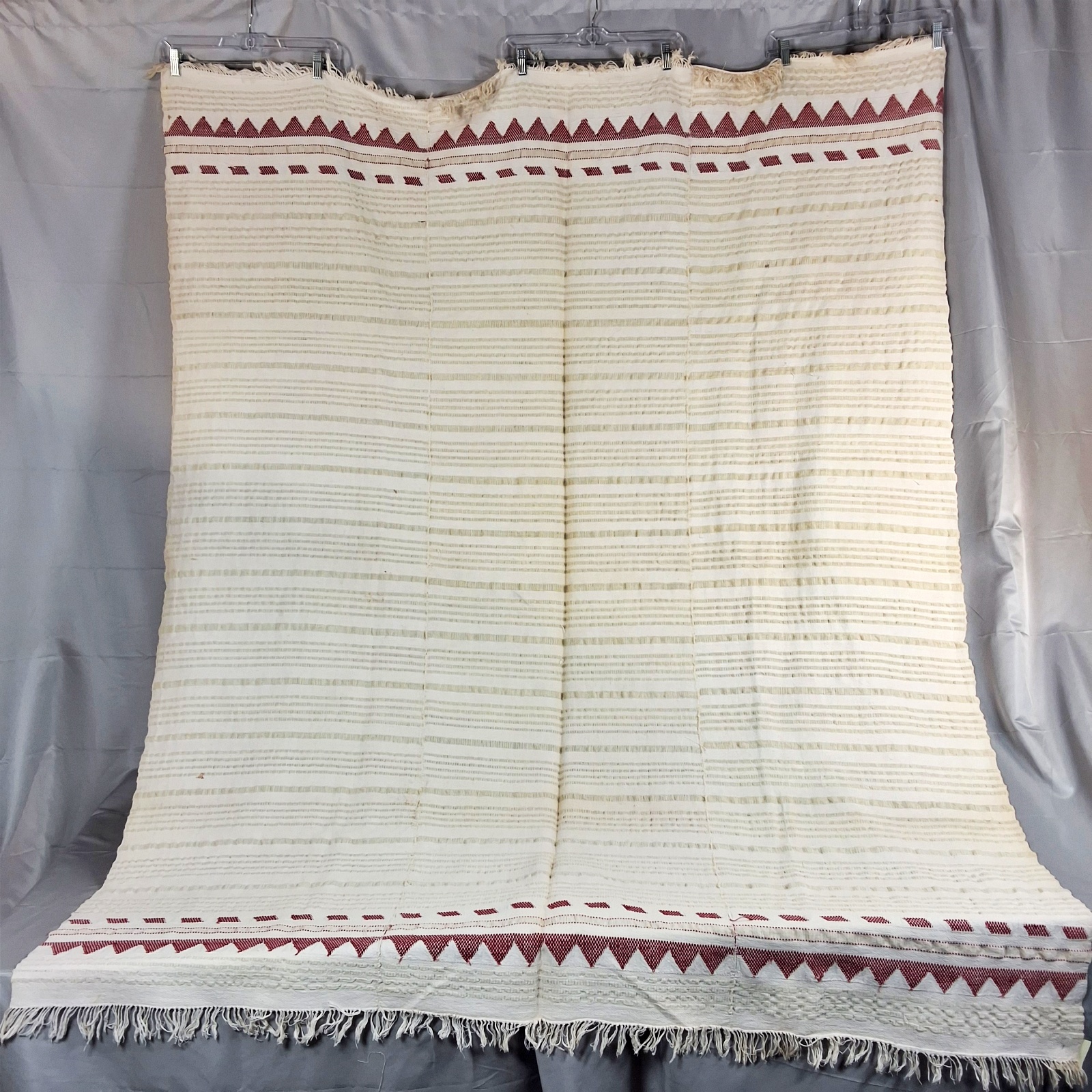 Antique Cotton and Linen Coverlet