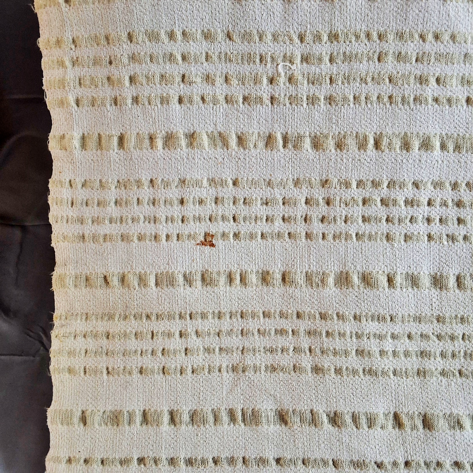 Antique Cotton and Linen Coverlet