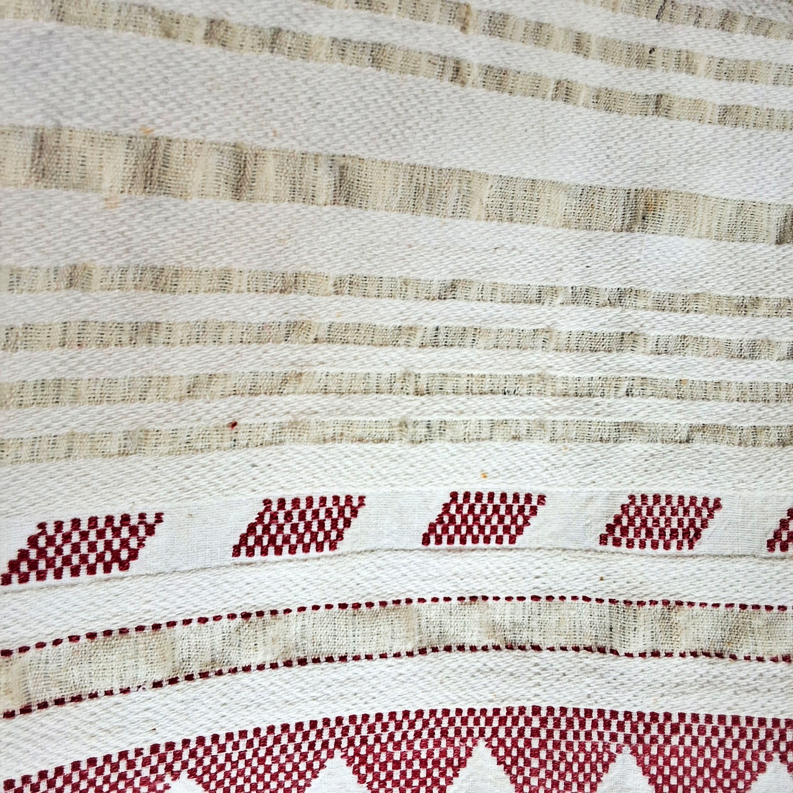 Antique Cotton and Linen Coverlet