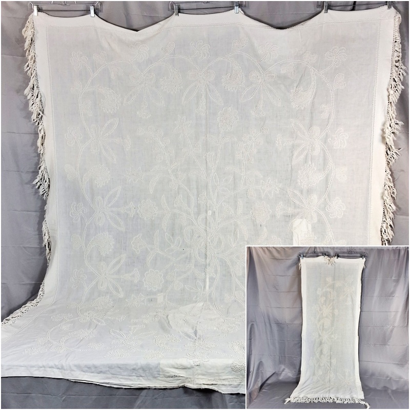 Vintage Candlewick Bedspread and Pillow Cover