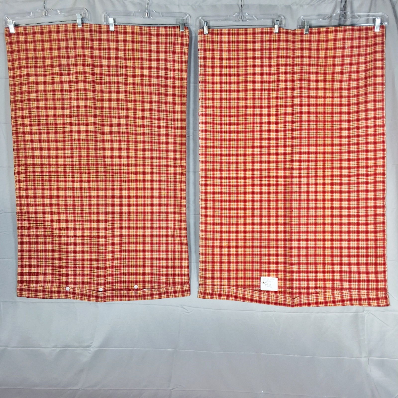 2 Large Vintage Plaid Pillowcases