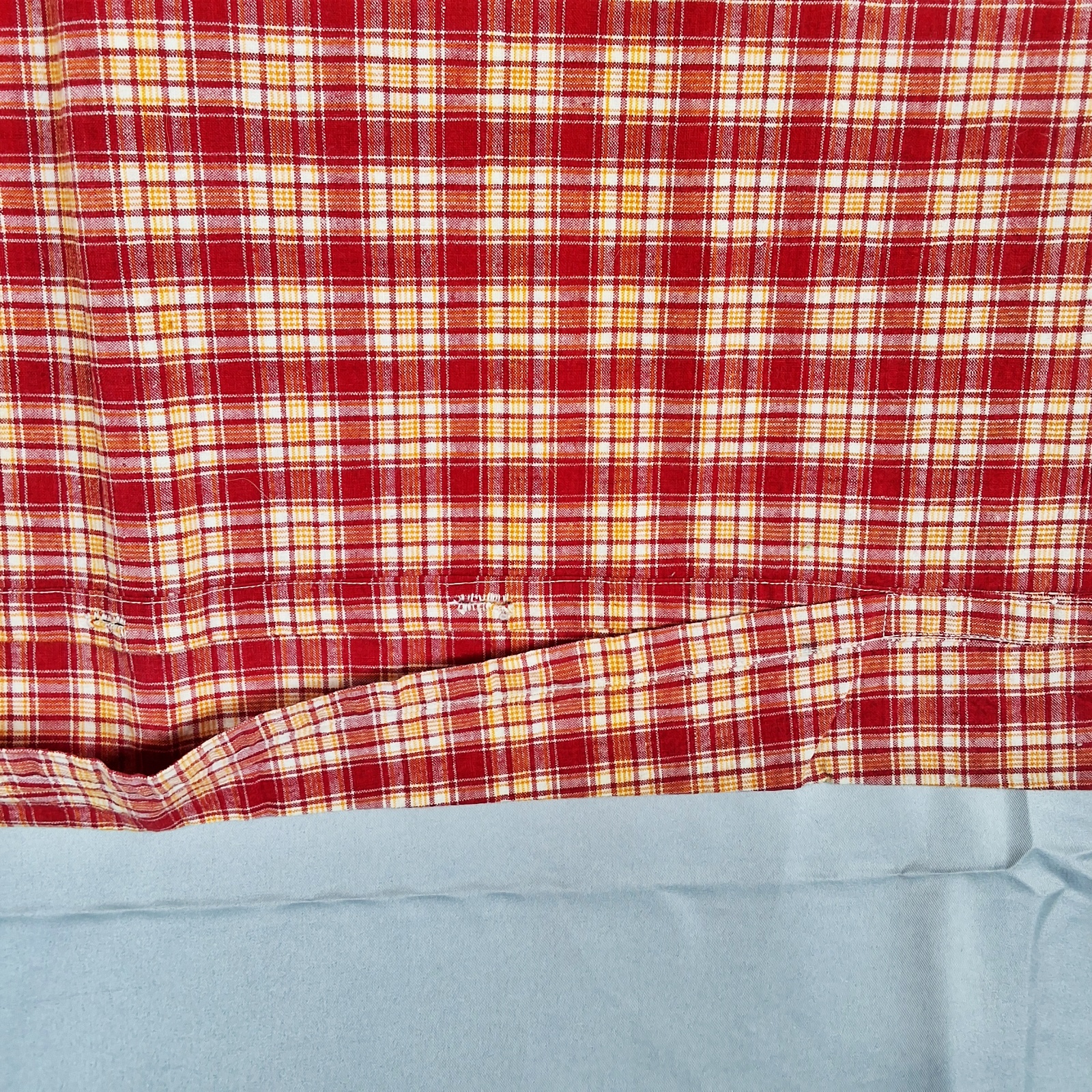 2 Large Vintage Plaid Pillowcases