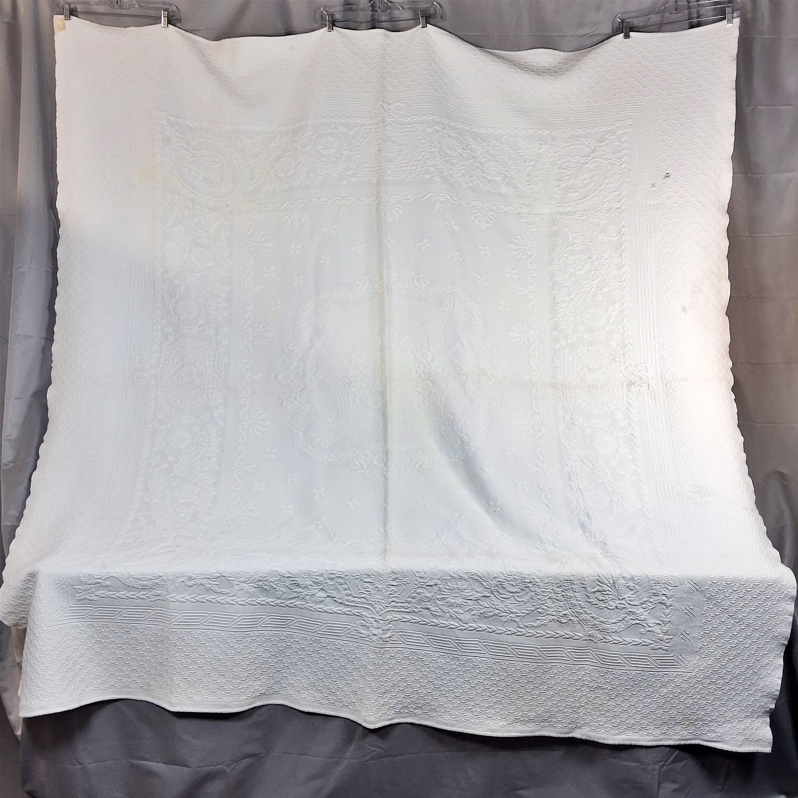 2 Vintage White Marseilles Coverlets