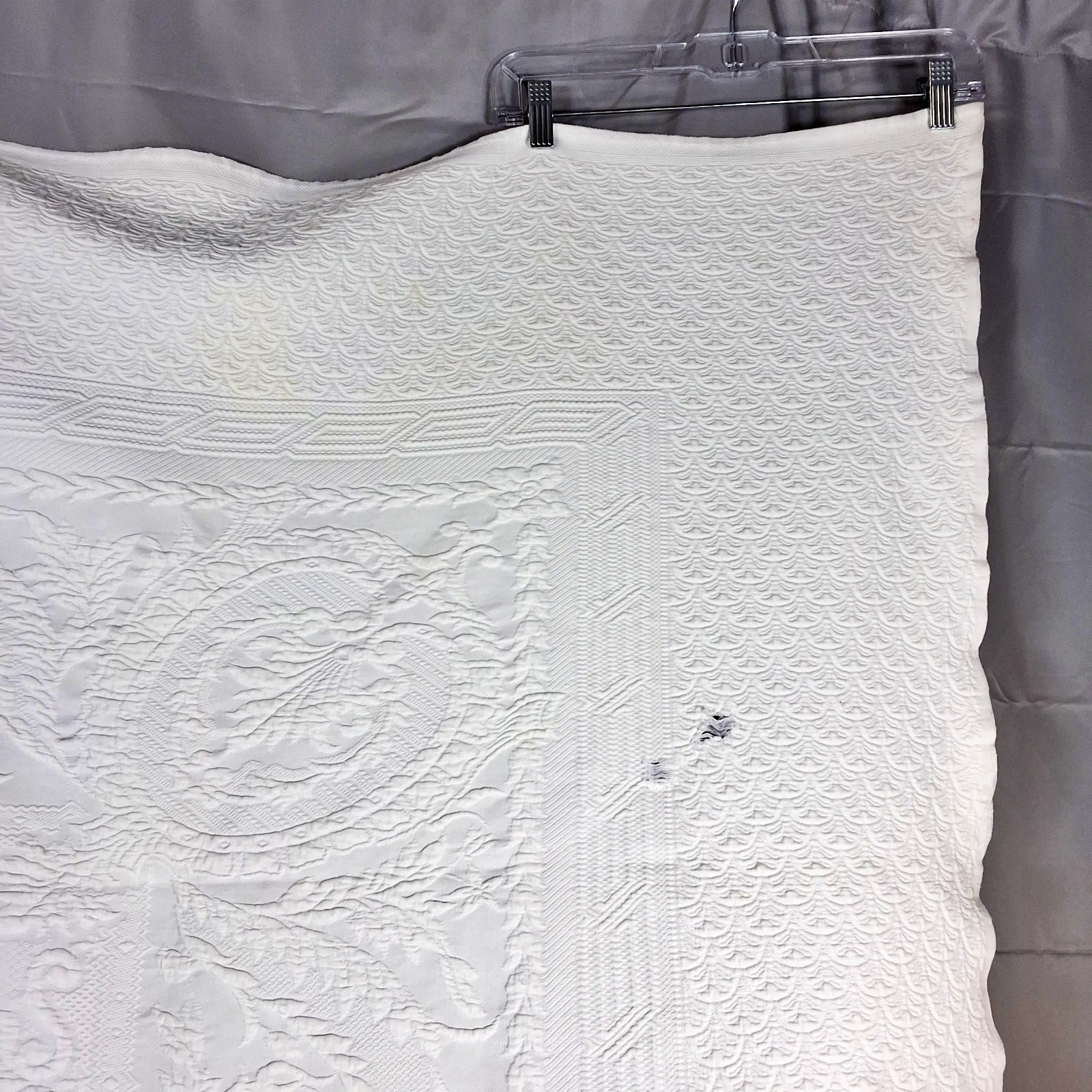 2 Vintage White Marseilles Coverlets