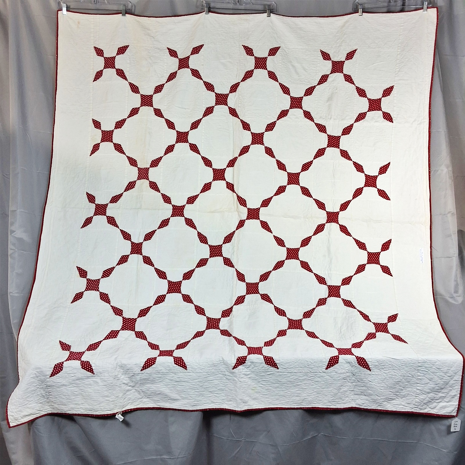 2 Vintage Red and White Quilts