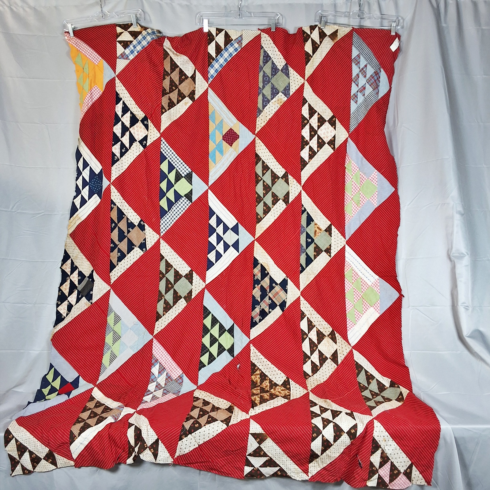 Antique 1890s Basket Quilt Top