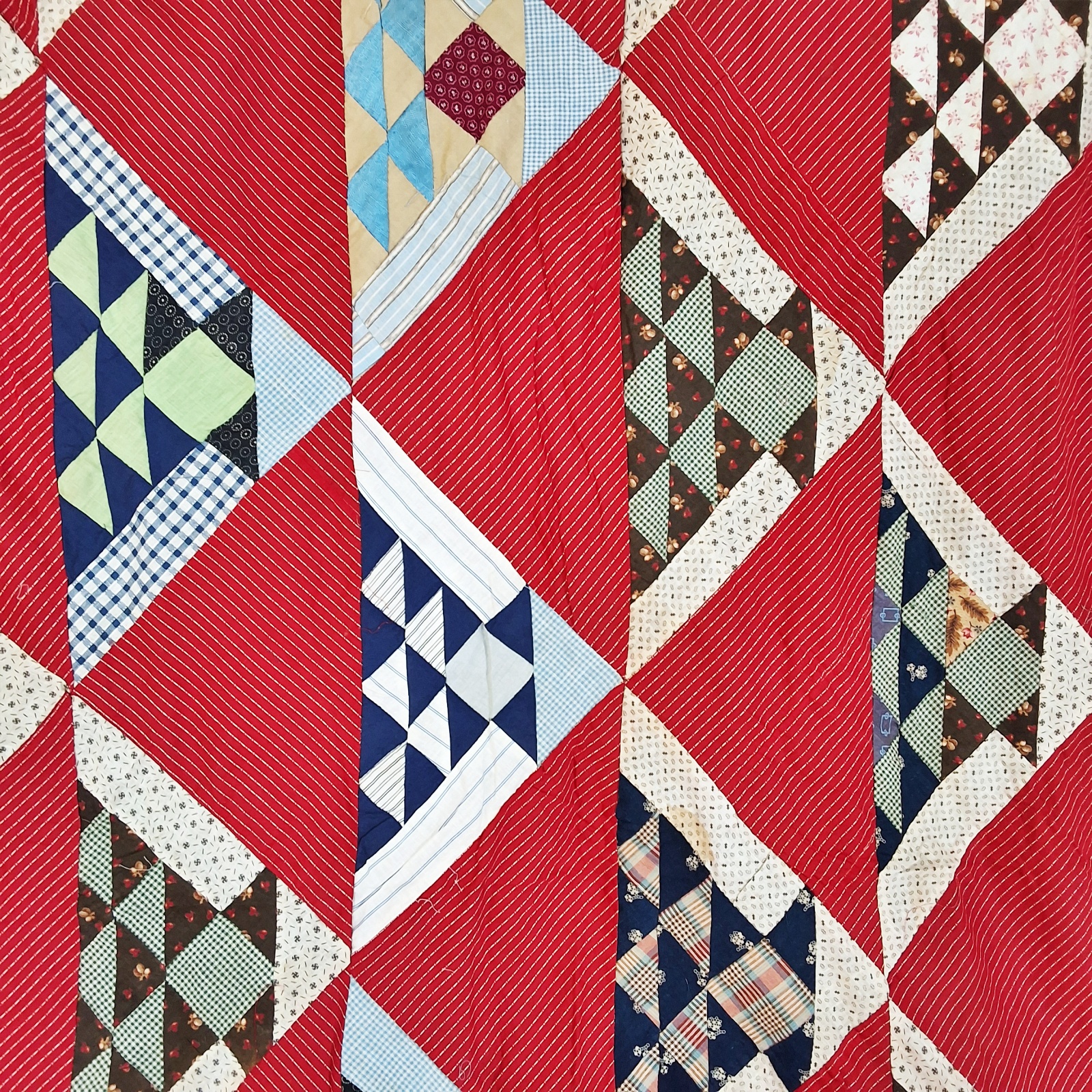 Antique 1890s Basket Quilt Top