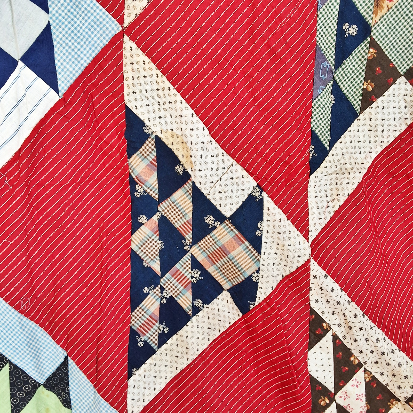 Antique 1890s Basket Quilt Top