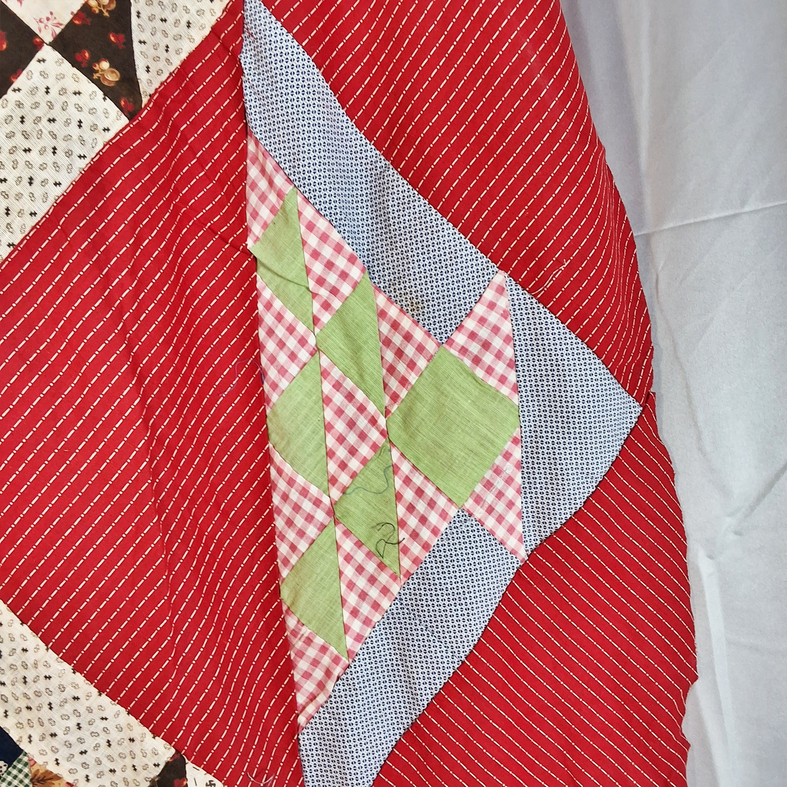 Antique 1890s Basket Quilt Top