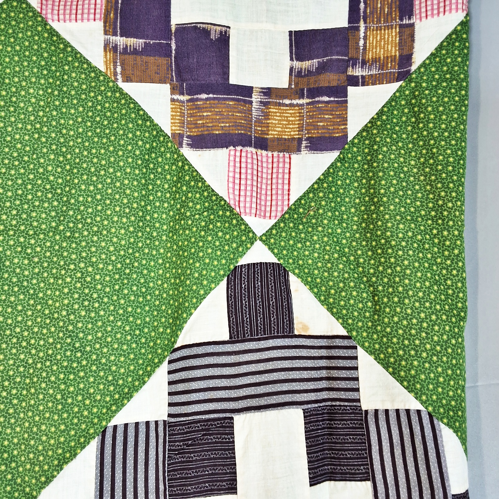 Antique 1890s Album Block Quilt Top