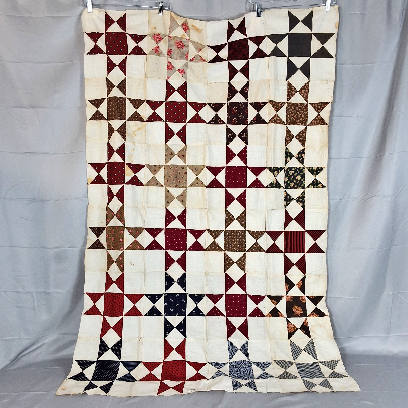 Antique 1890s Eastern Star Quilt Top
