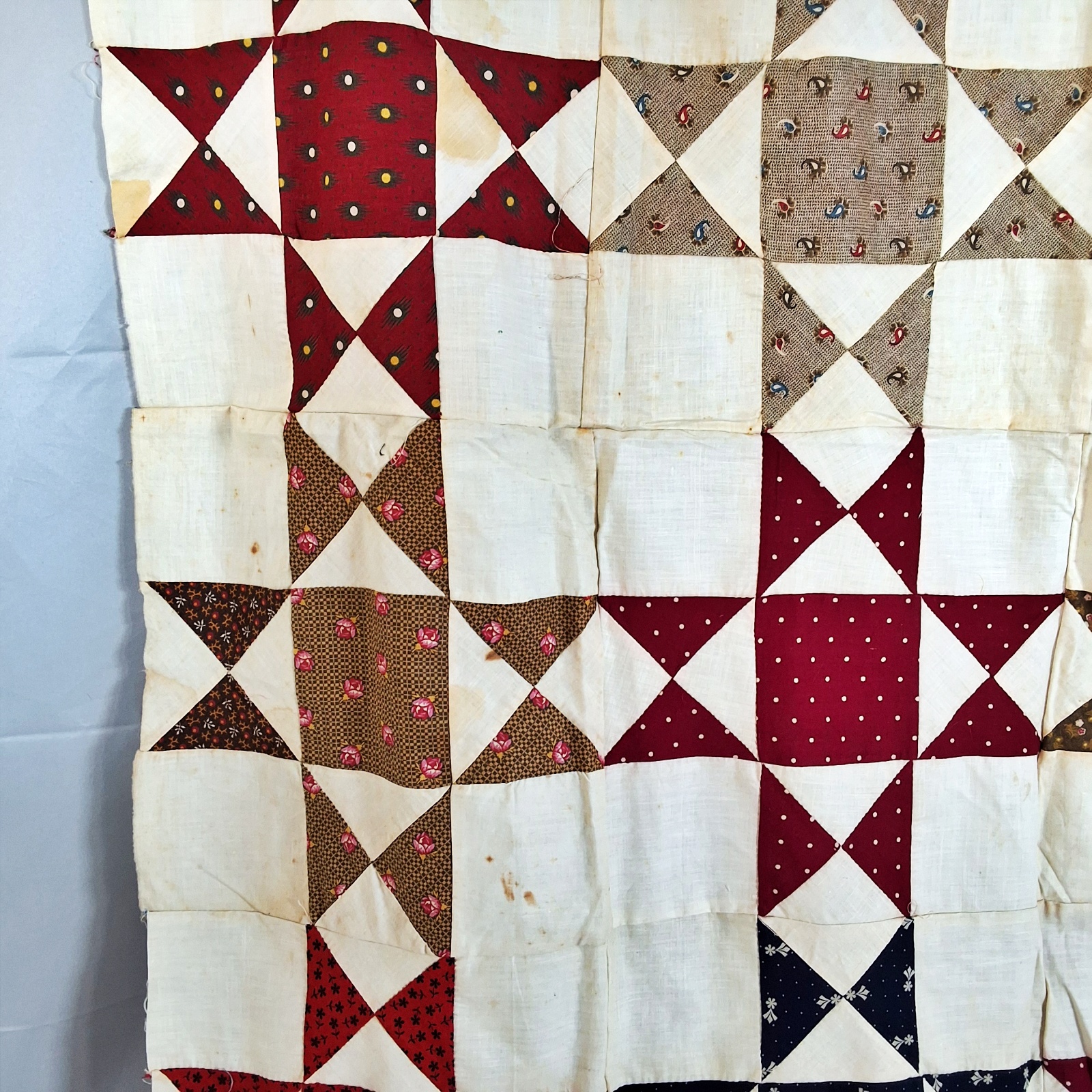 Antique 1890s Eastern Star Quilt Top