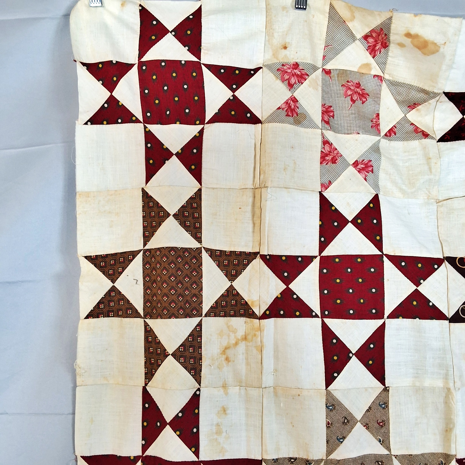 Antique 1890s Eastern Star Quilt Top