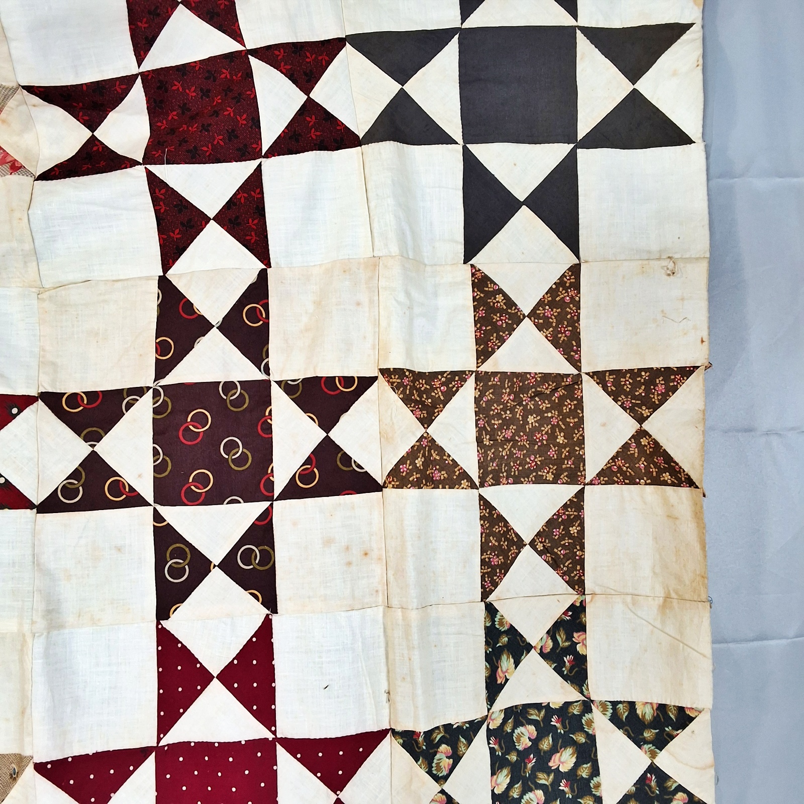 Antique 1890s Eastern Star Quilt Top