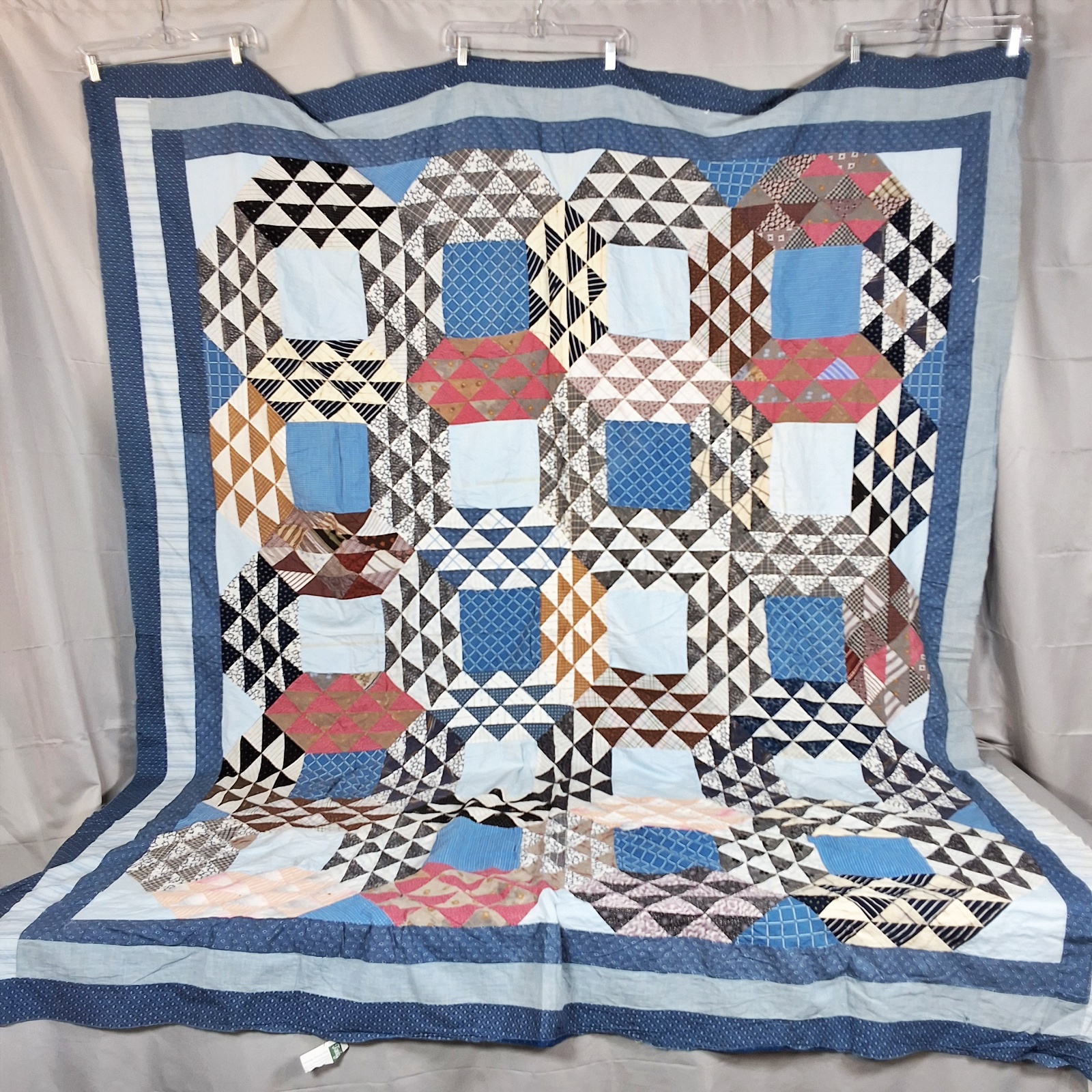 Vintage 1950s Ocean Waves Quilt Top