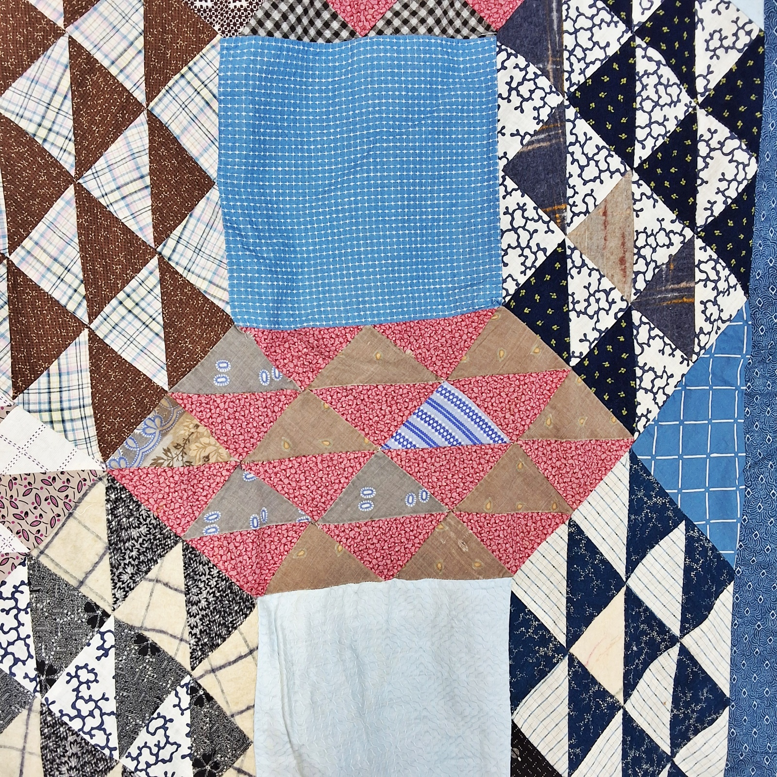 Vintage 1950s Ocean Waves Quilt Top