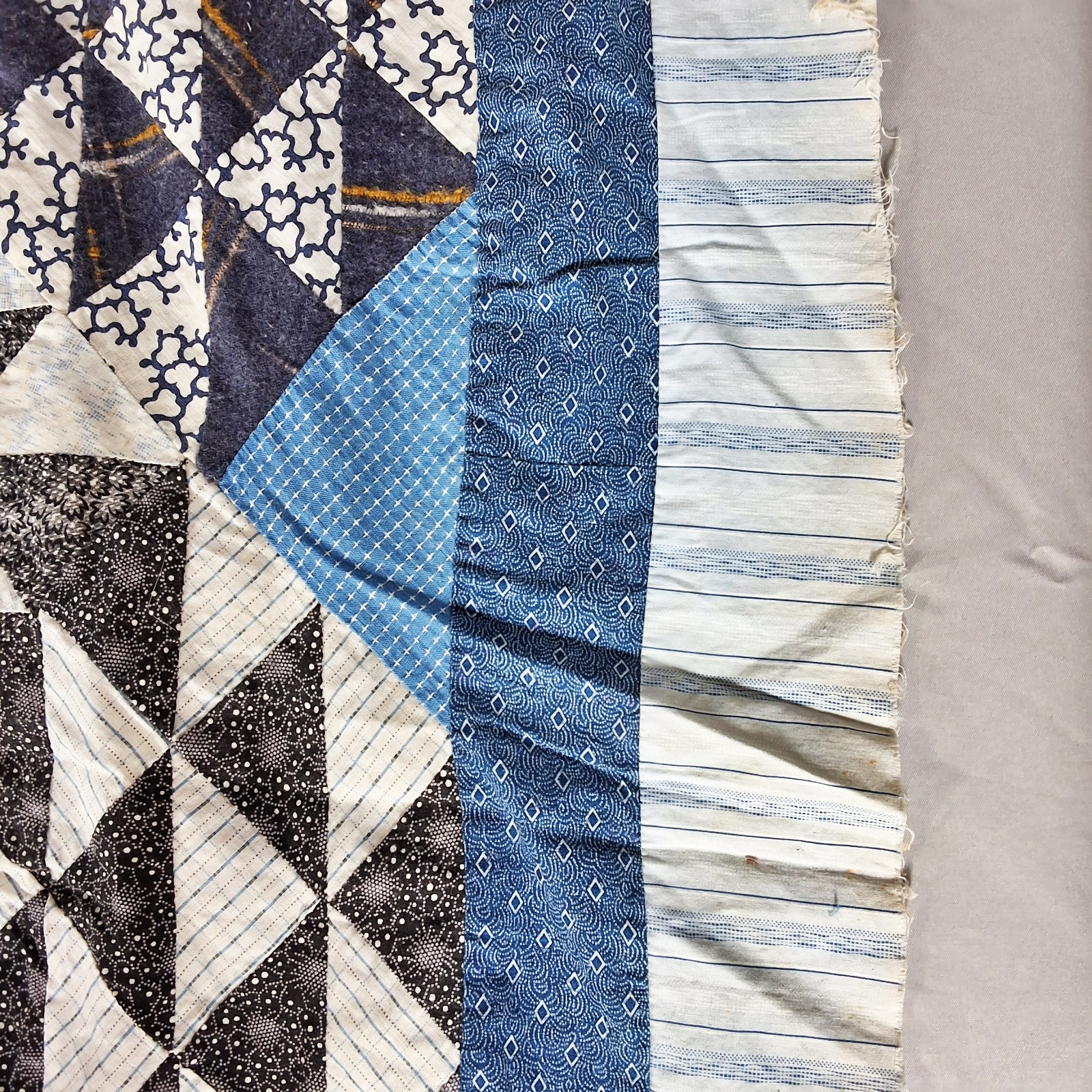 Vintage 1950s Ocean Waves Quilt Top
